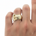 9ct Yellow Gold Vintage Heavyweight Belt Buckle Ring London 1988