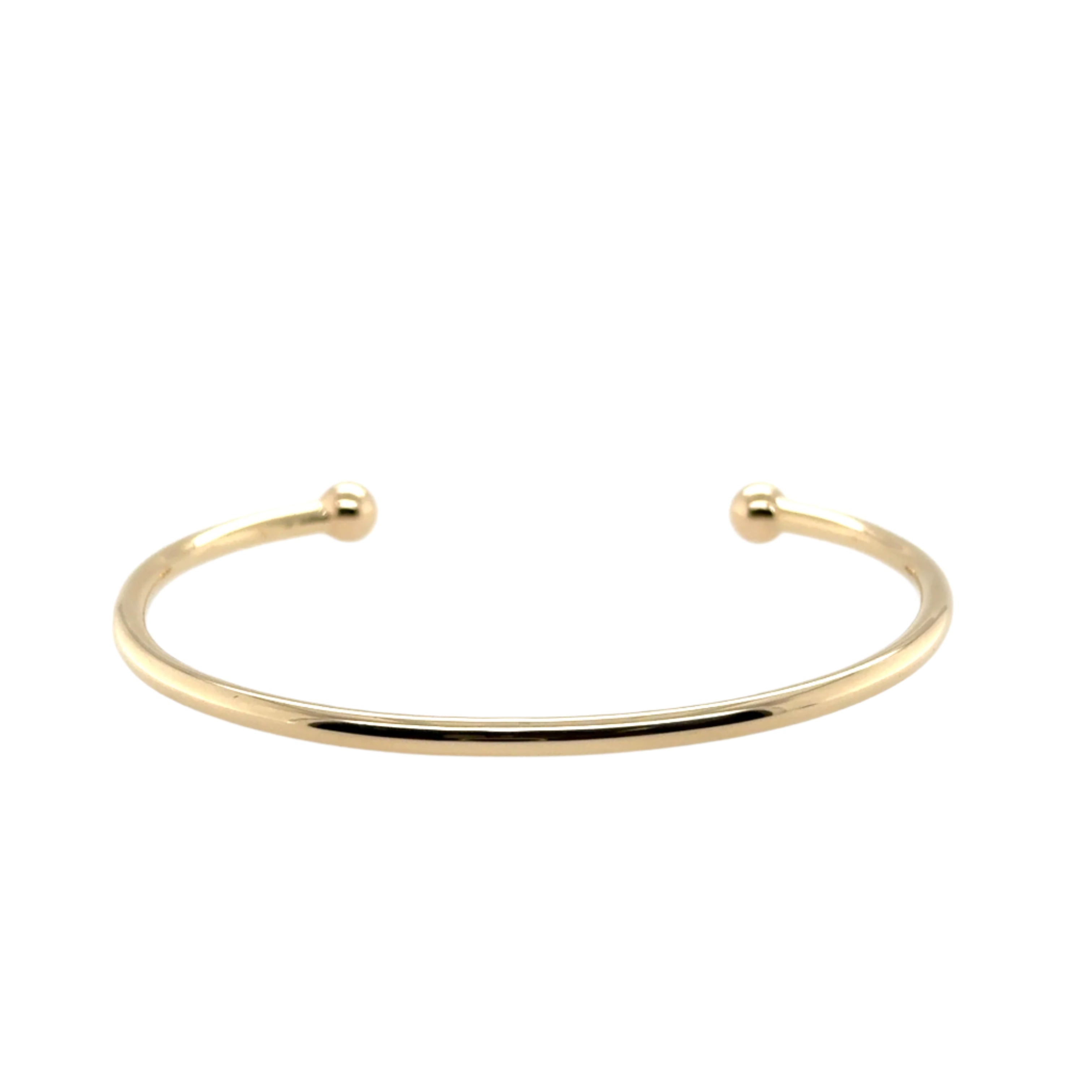 9ct Yellow Gold Solid Torque Bangle - 11.25g