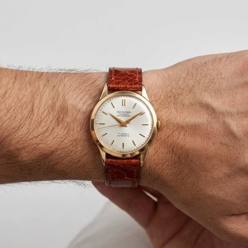 BUCHERER 18ct Yellow Gold Vintage Automatic Watch Circa 1960's