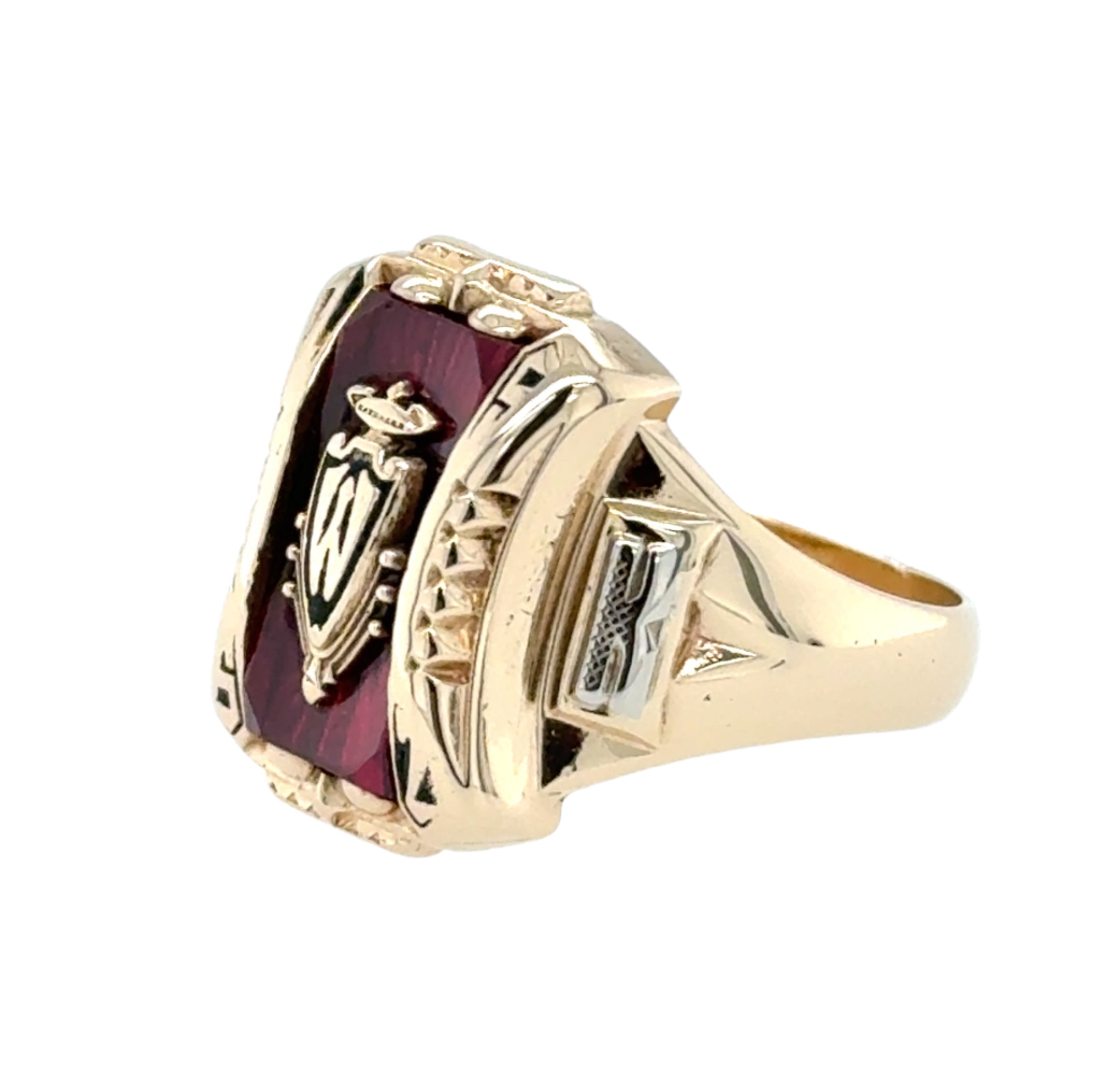 Vintage American College Ring 10K Yellow Gold Josten Circa 1979 Size T