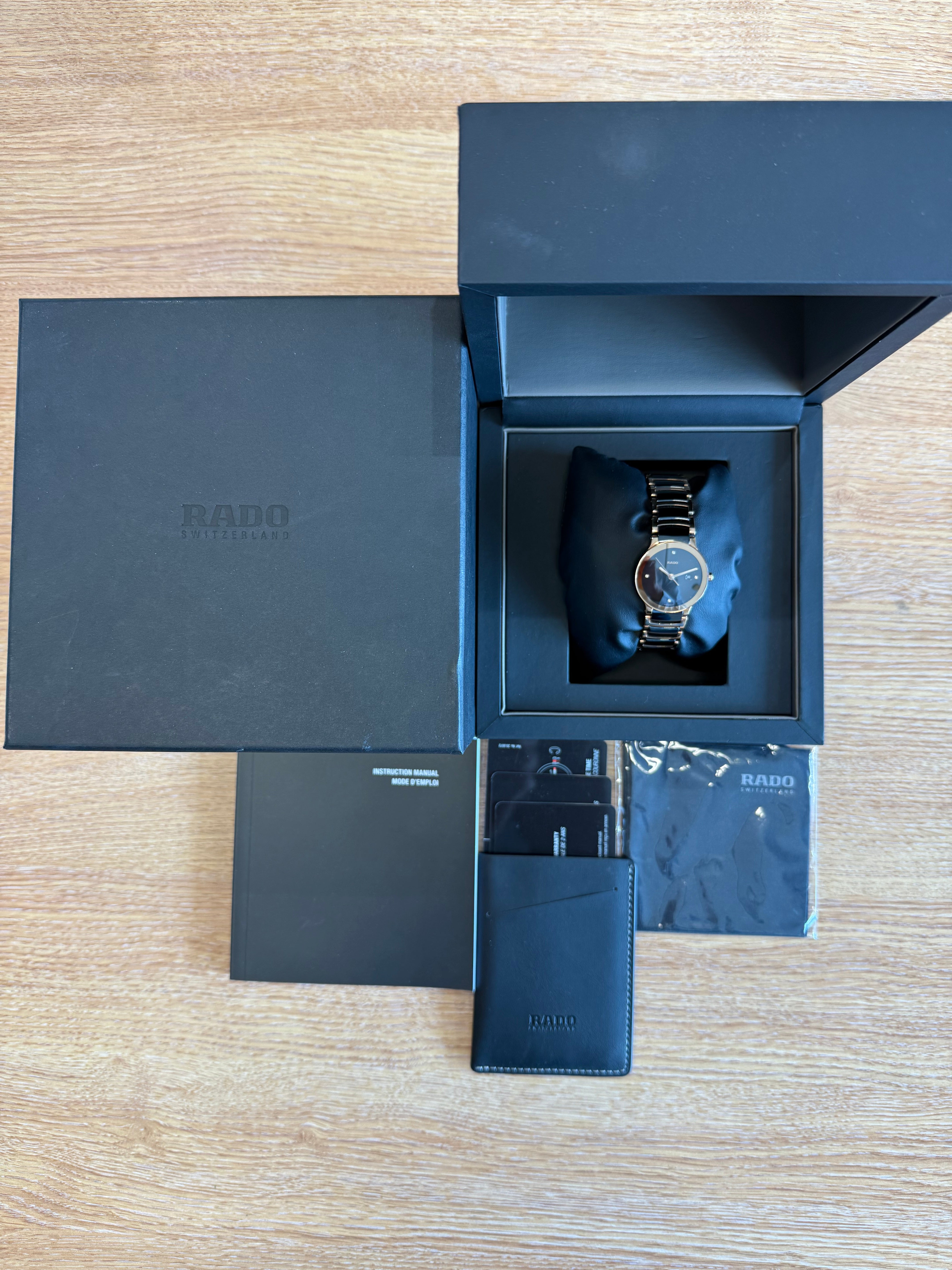 RADO Centrix R30555712 Ceramic Rose Gold Plated 28mm Watch