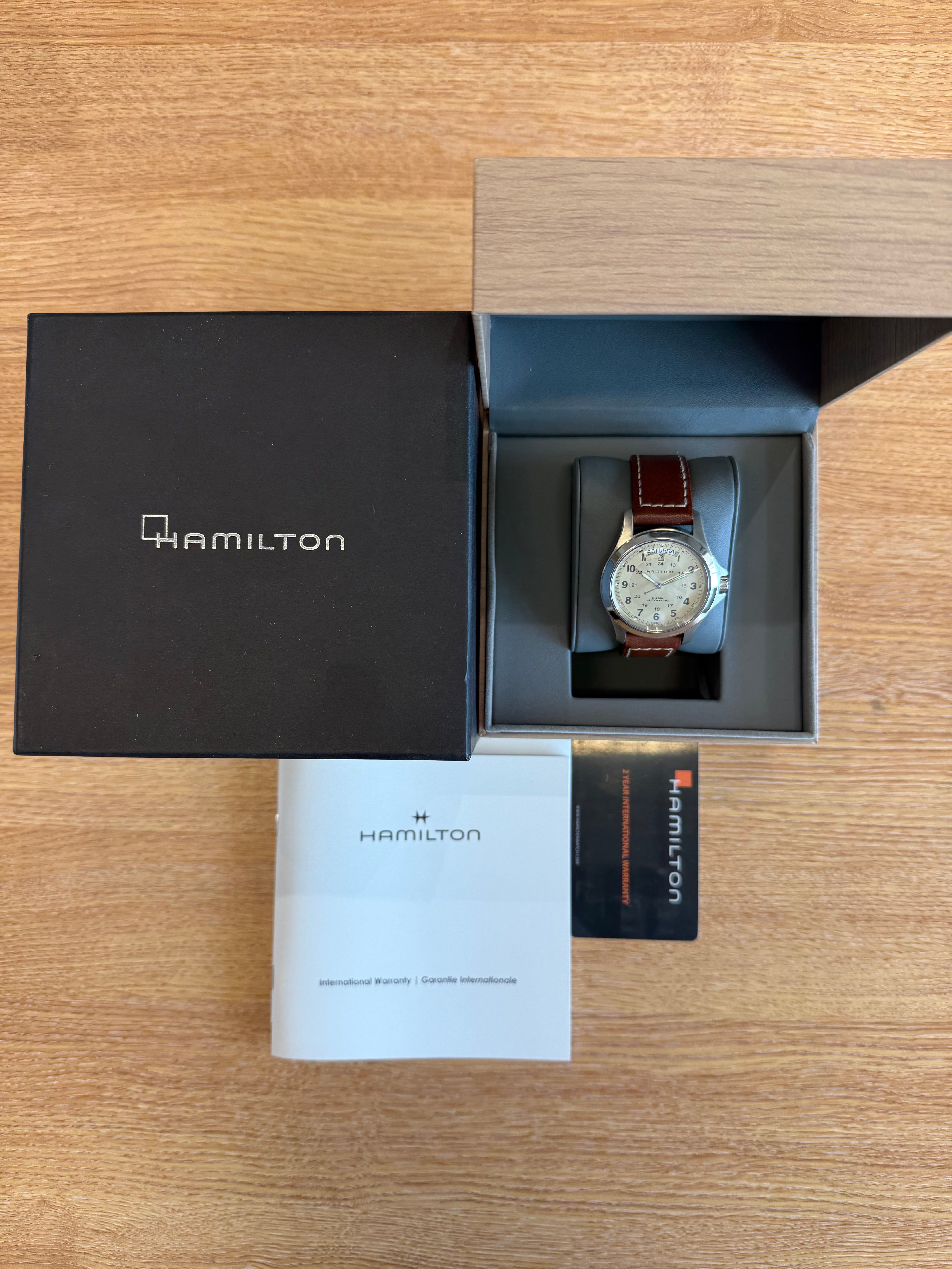 HAMILTON Khaki Field King Automatic Watch H64455523 Box & Papers