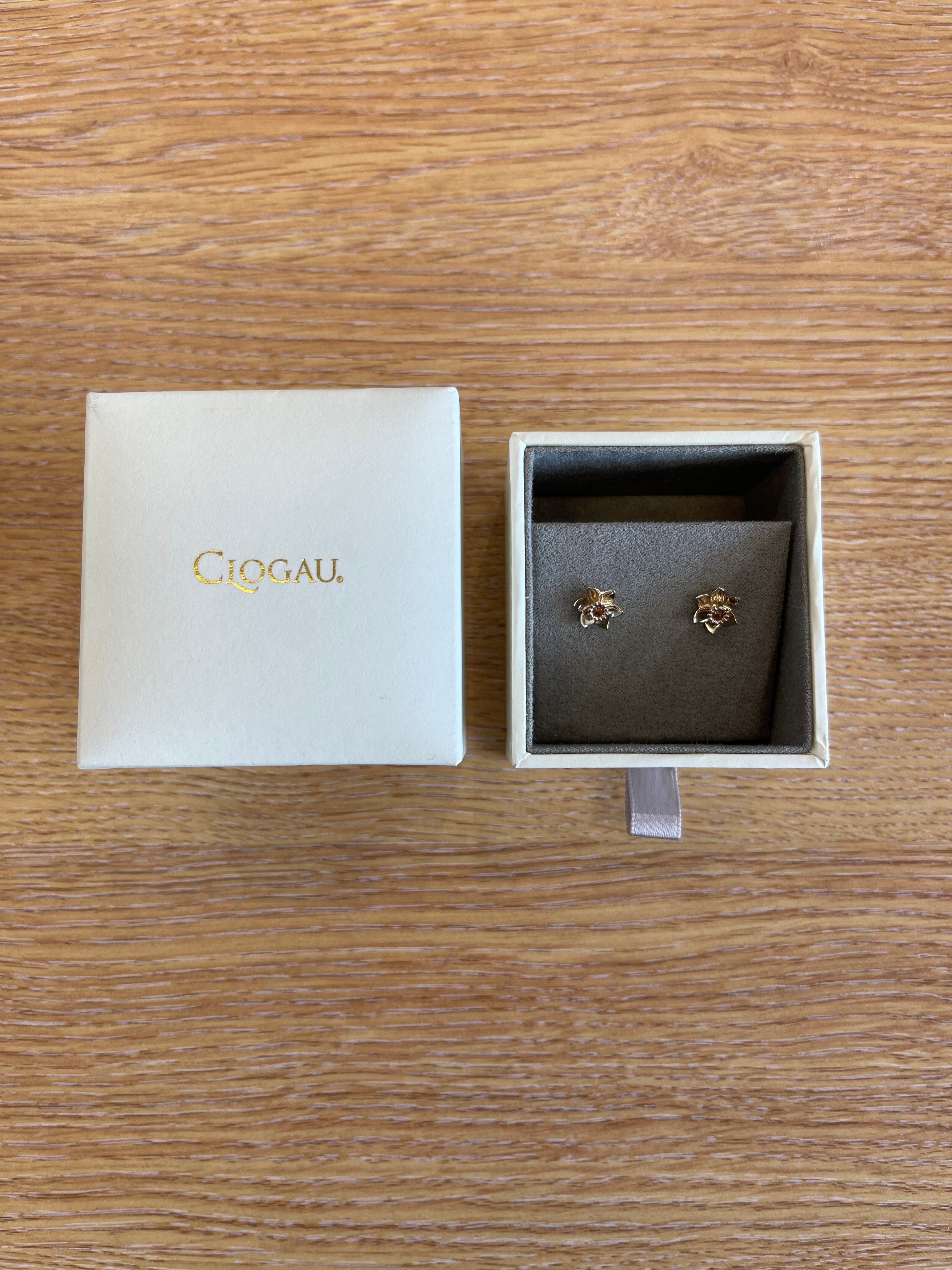 CLOGAU 9ct Gold Daffodil Stud Earrings DE3 SOLD