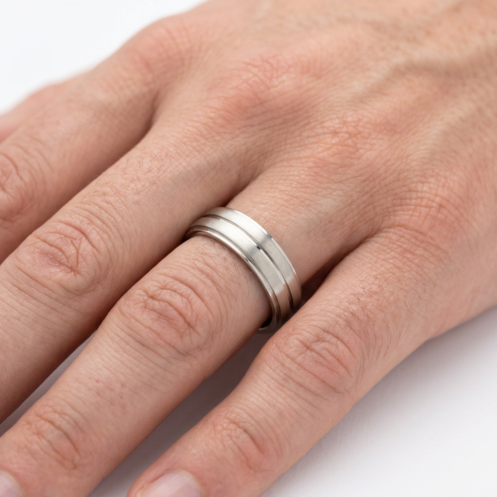 Palladium (950) 6mm Satin Finish Wedding Band Ring Size R