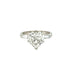 Platinum 3.01ct Heart Brilliant Cut Natural Diamond Single Stone Ring G SI2