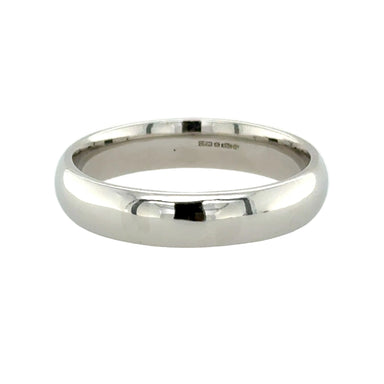 Platinum (950) 4.5mm D Profile Heavyweight Wedding Band Size W