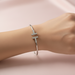 Tiffany & Co. White Gold Tiffany T Diamond Wire Bracelet Size Large 0.24ct 33450788