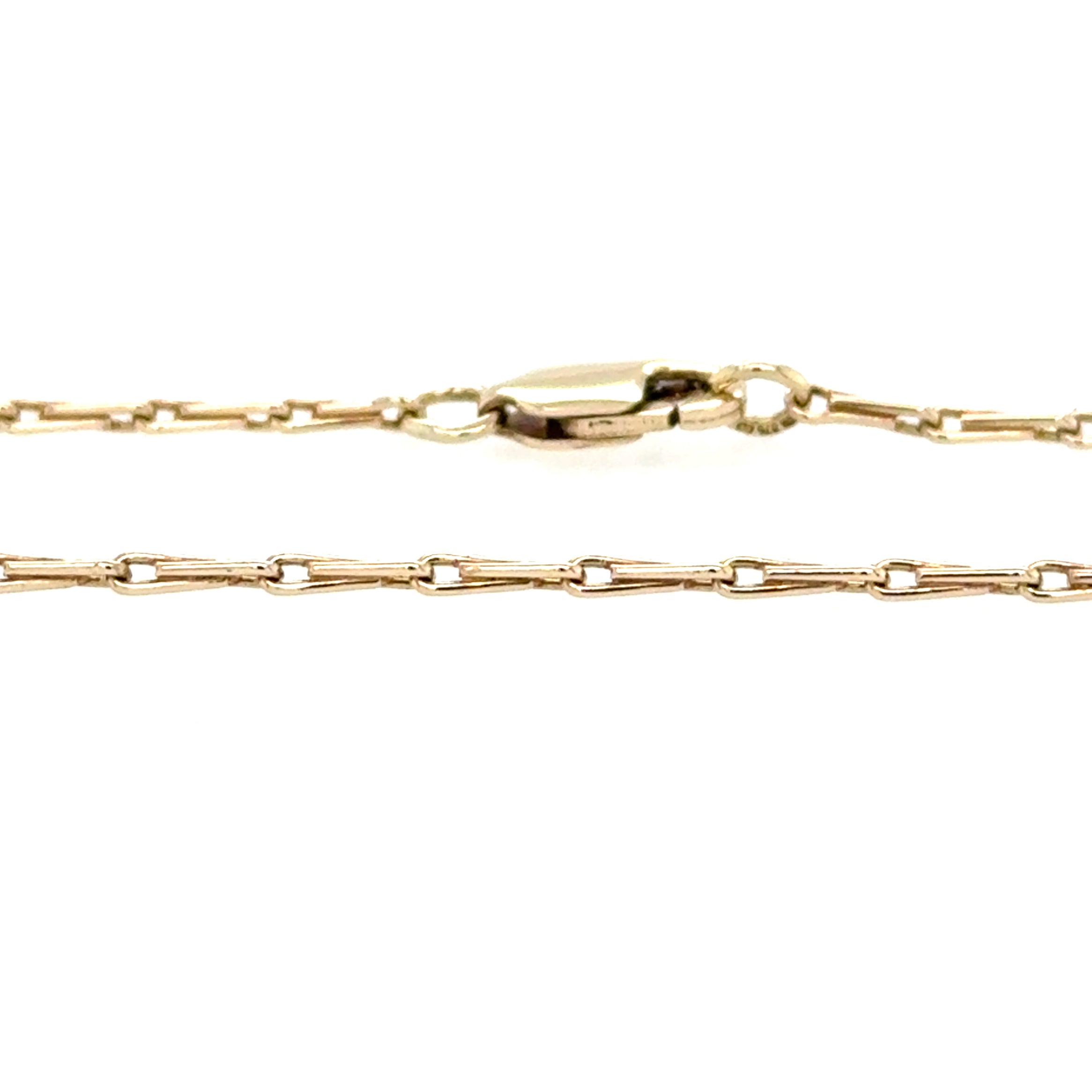 9ct Yellow Gold 18 Inch Hayseed Link Chain - 4.51g