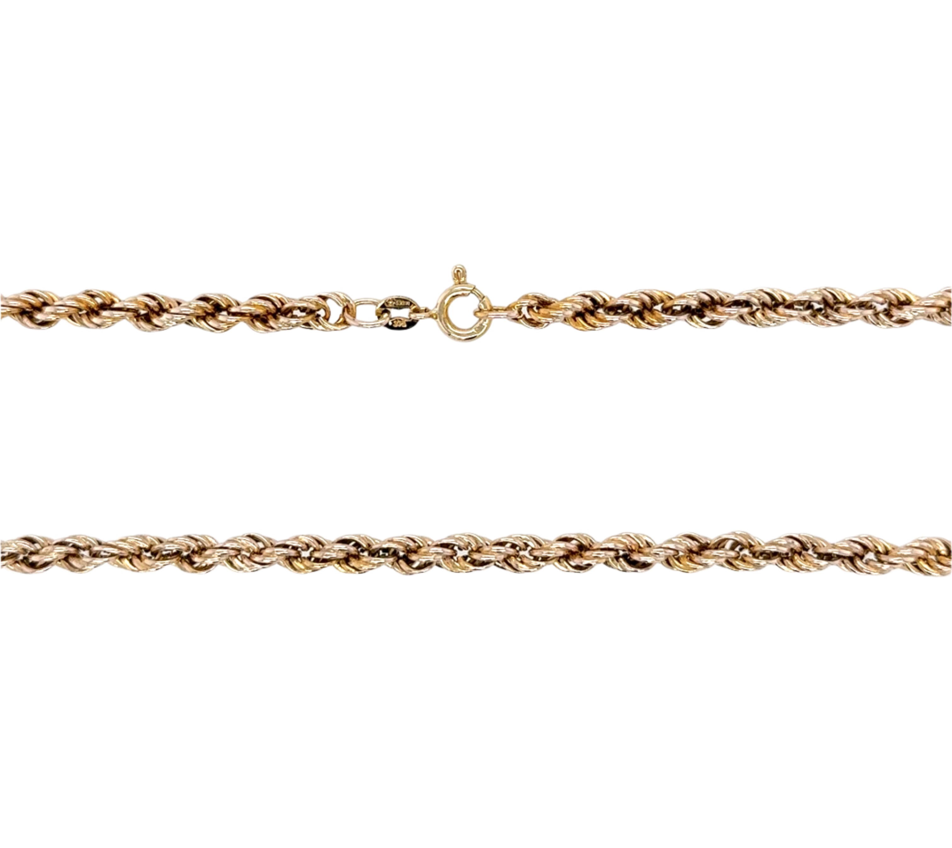 9ct Yellow Gold 22 Inch Hollow Rope Chain - 8.58g