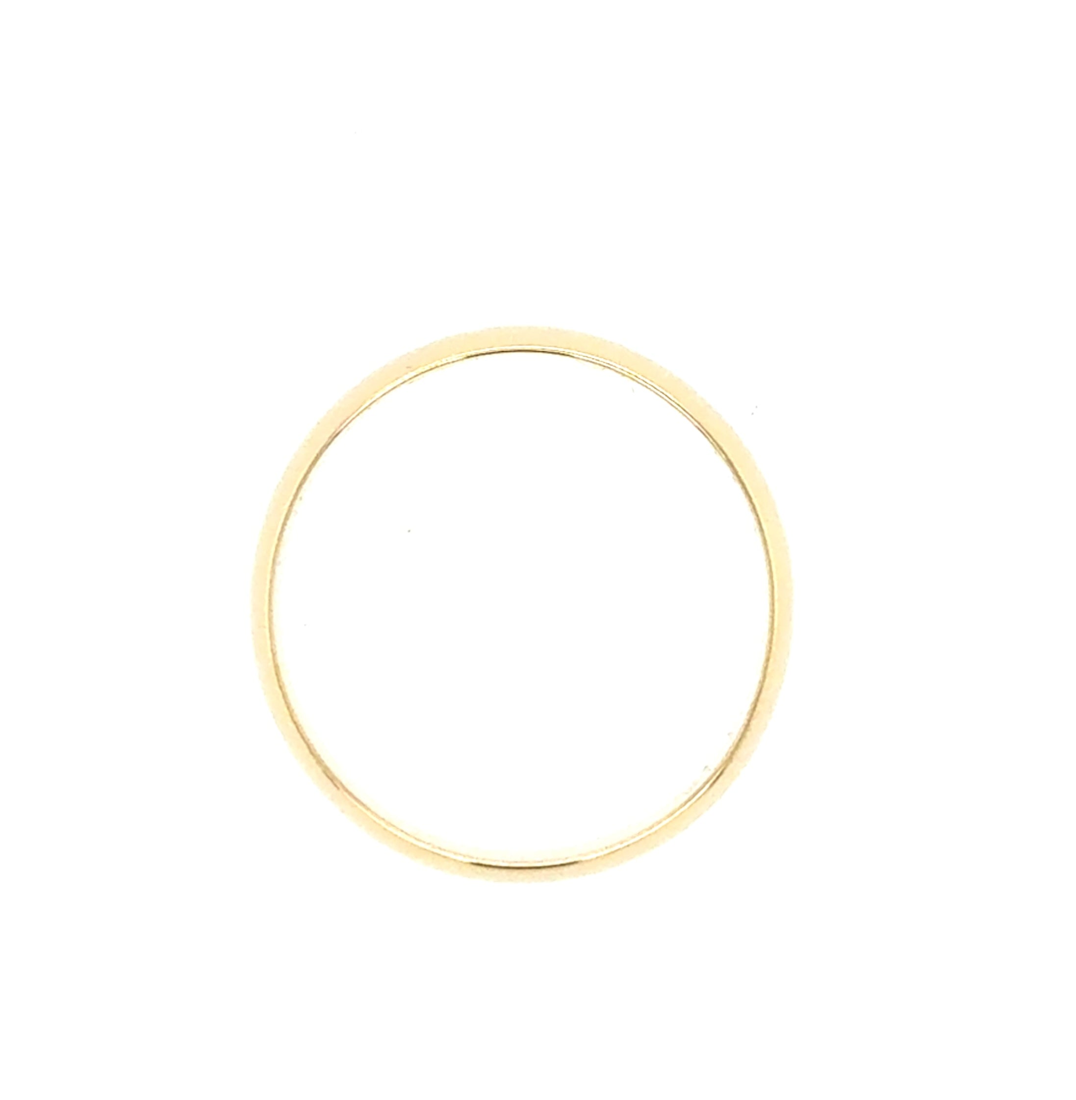 18ct Yellow Gold 6mm Wide Plain Wedding Band Berker Bros Size P 1/2
