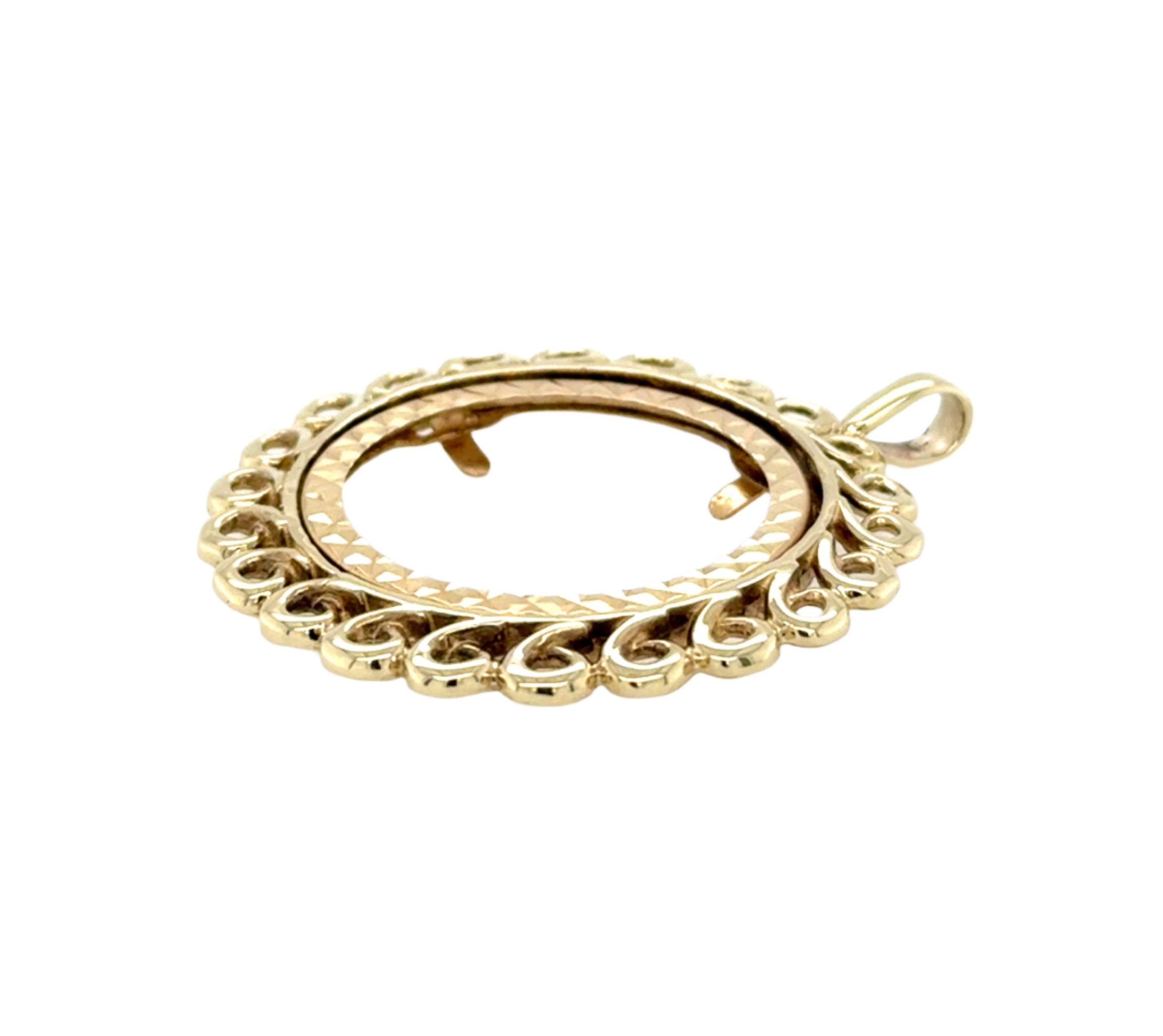 9ct Yellow Gold Full Sovereign Pendant Mount - 4.43g