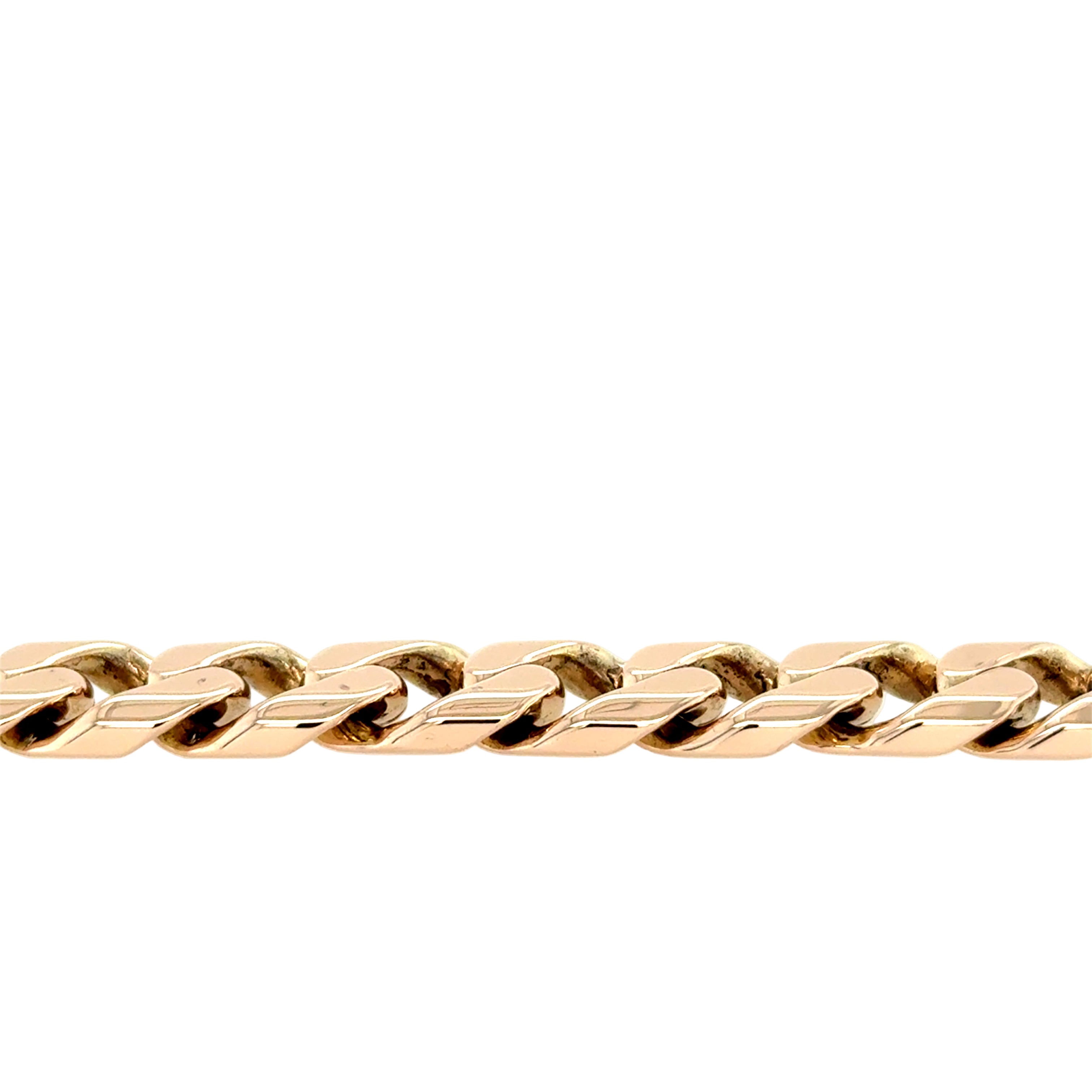 9ct Yellow Gold 9 Inch Chunky Curb Link Bracelet - 54.51g