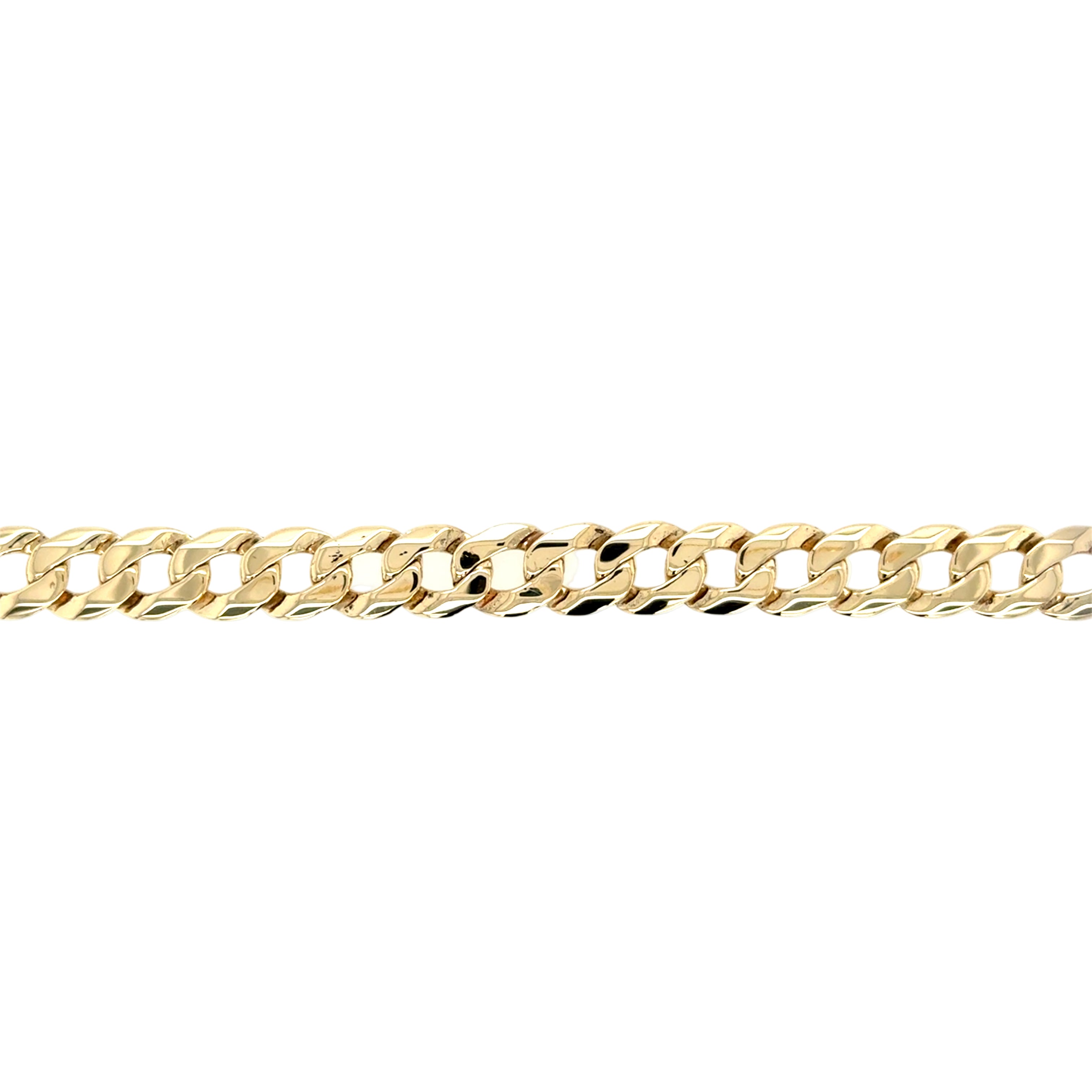 9ct Yellow Gold 9 Inch Classic Curb Link Bracelet - 13.47g