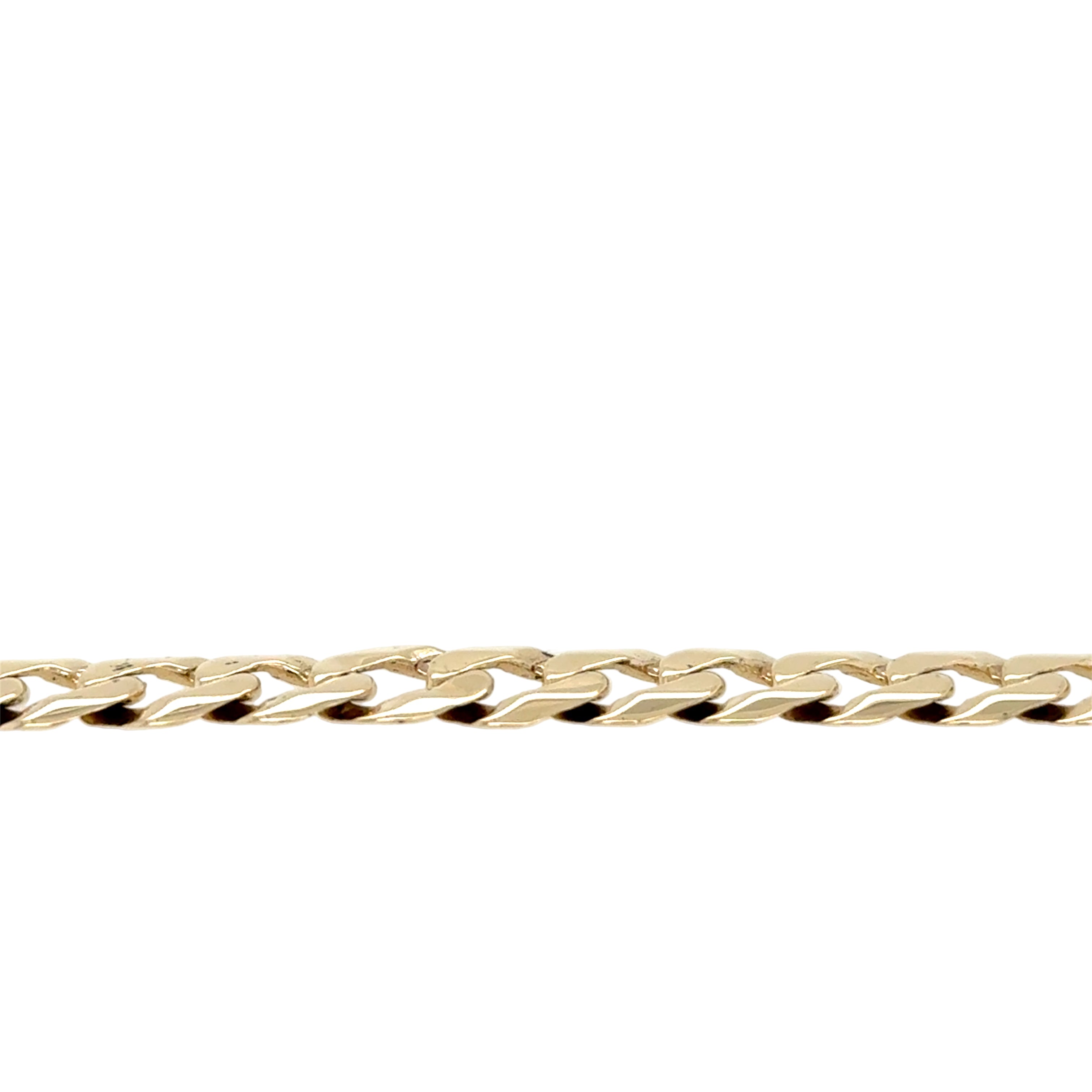 9ct Yellow Gold 9 Inch Classic Curb Link Bracelet - 13.47g
