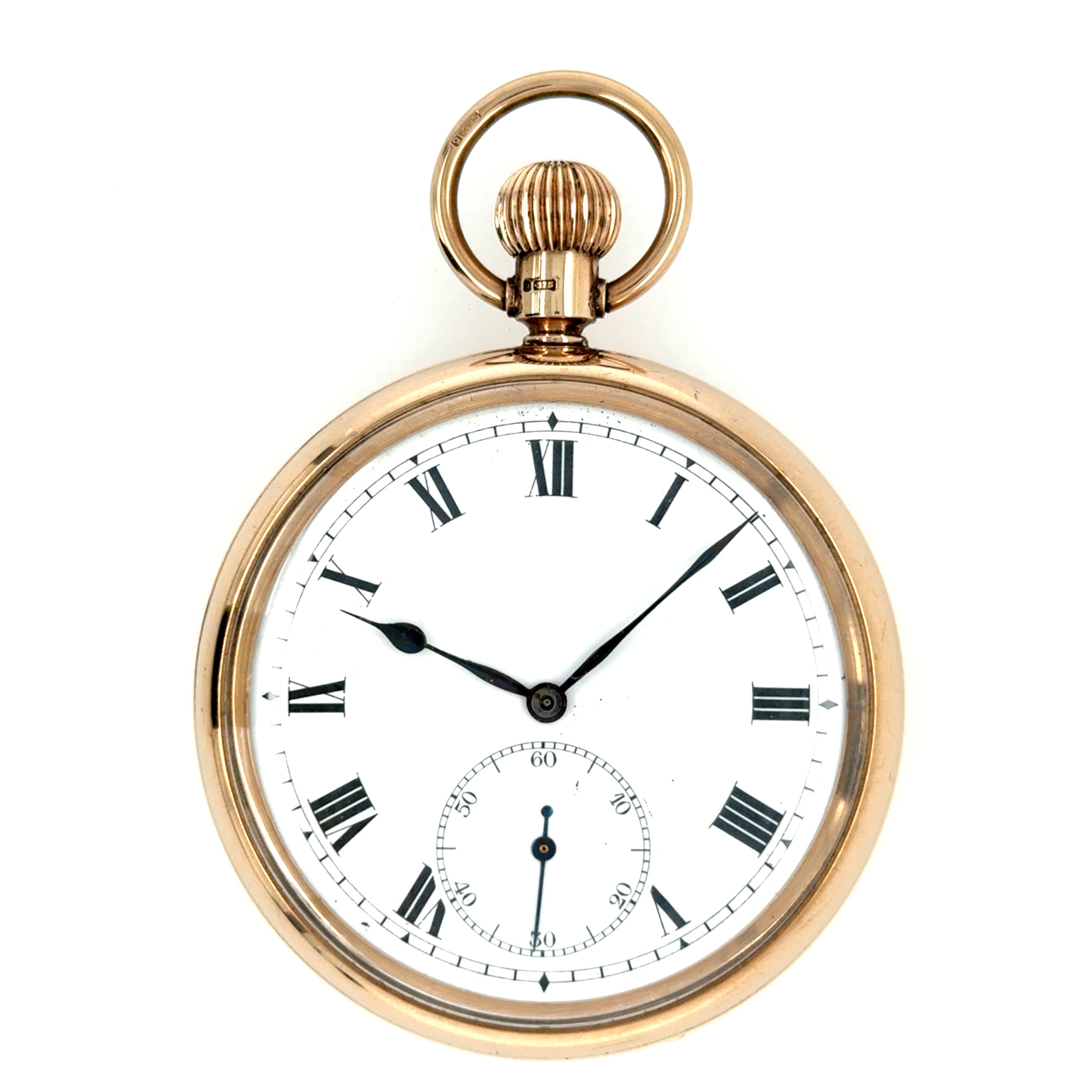 Antique 9ct Yellow Gold Open Face Pocket Watch Birmingham 1925 SOLD