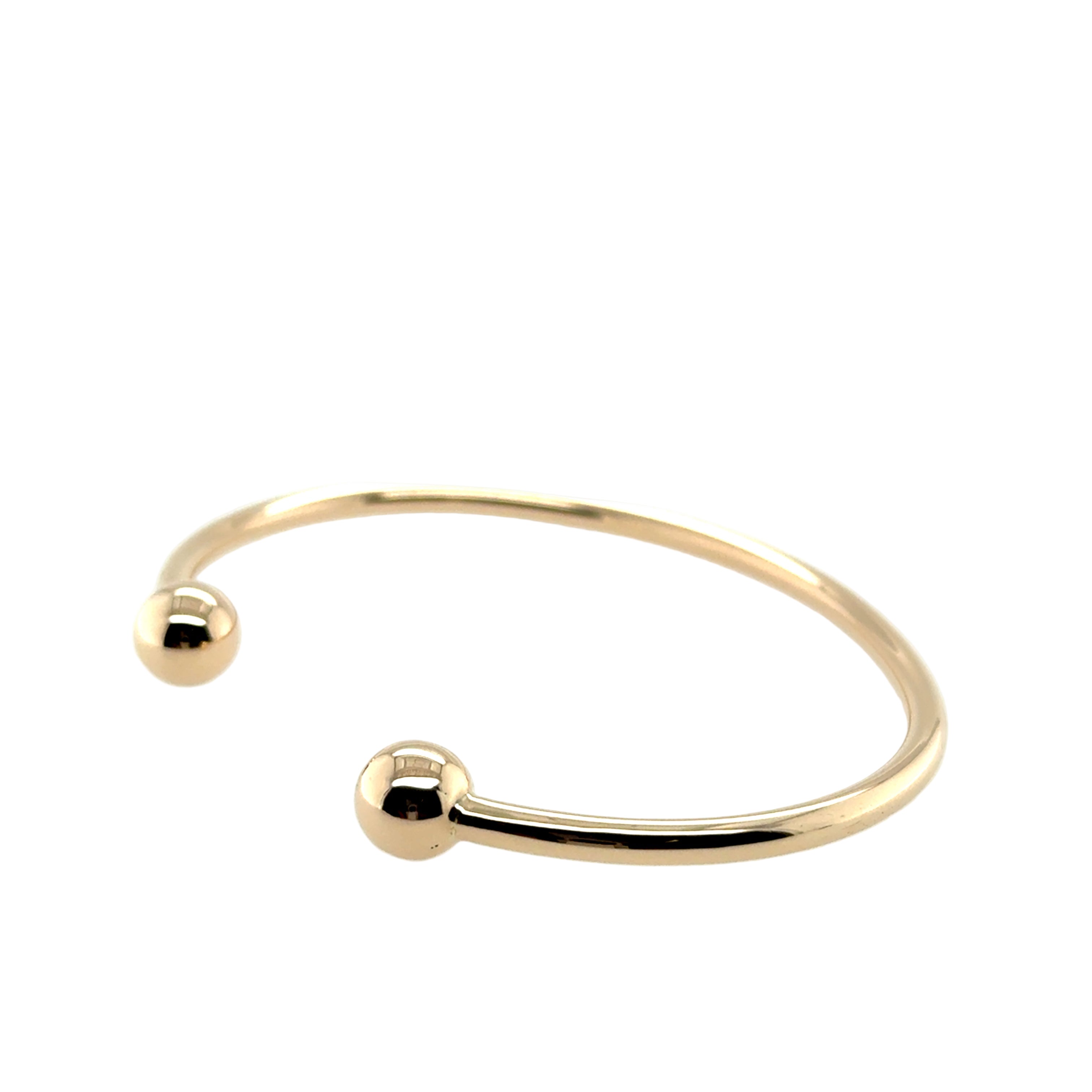 9ct Yellow Gold Solid Torque Bangle - 14.81g SOLD