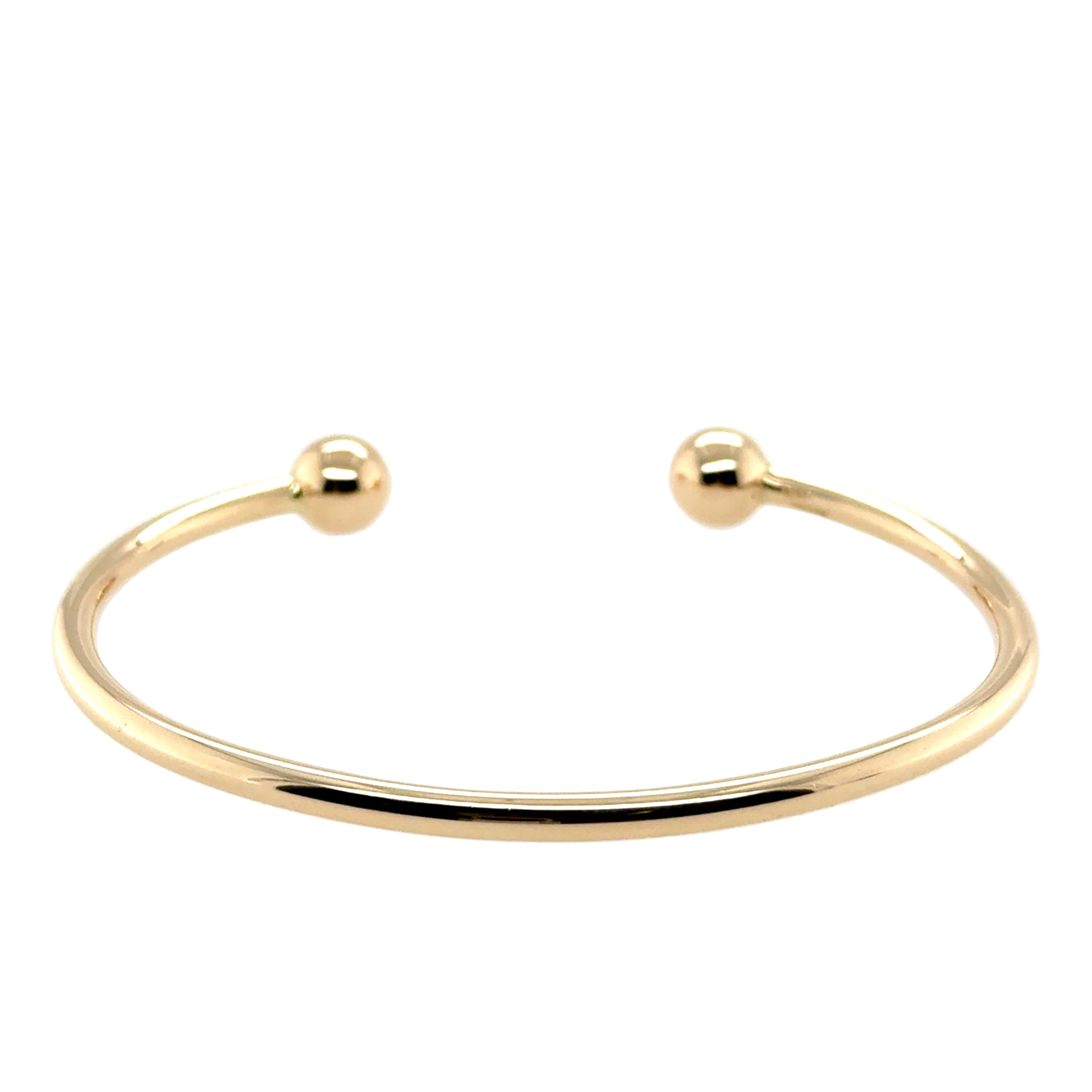 9ct Yellow Gold Solid Torque Bangle - 14.81g SOLD