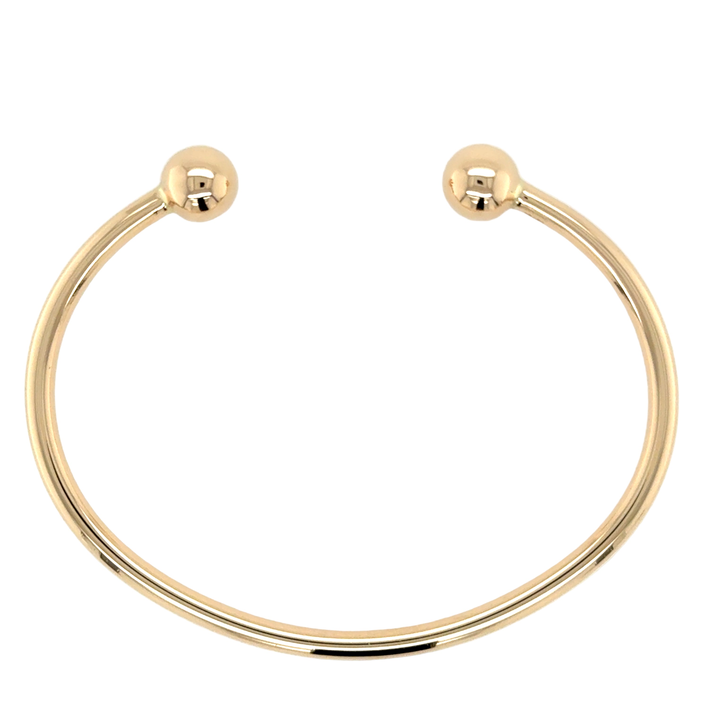 9ct Yellow Gold Solid Torque Bangle - 14.81g SOLD