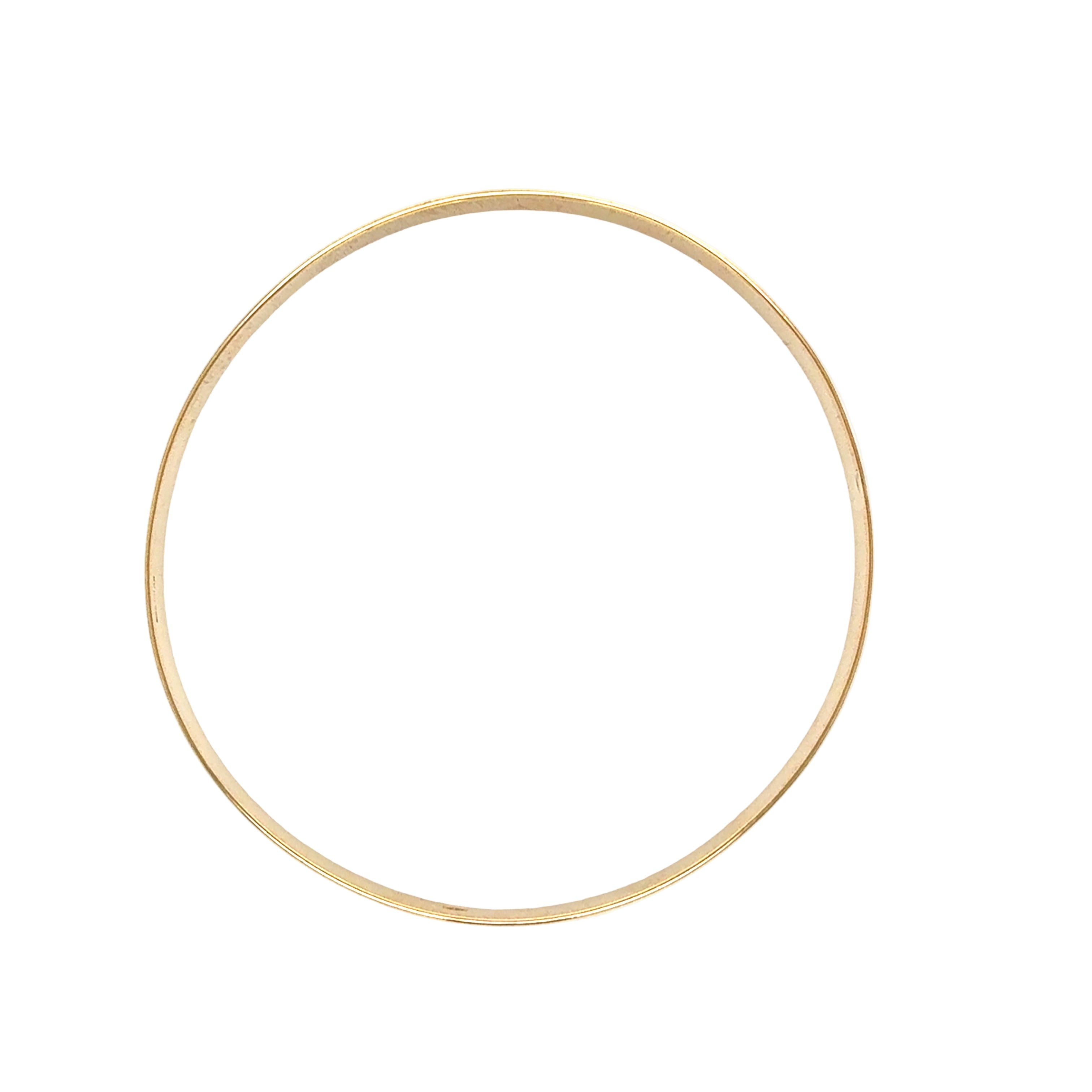 9ct Yellow Gold Patterned 7mm Solid Slave Bangle 9.77g