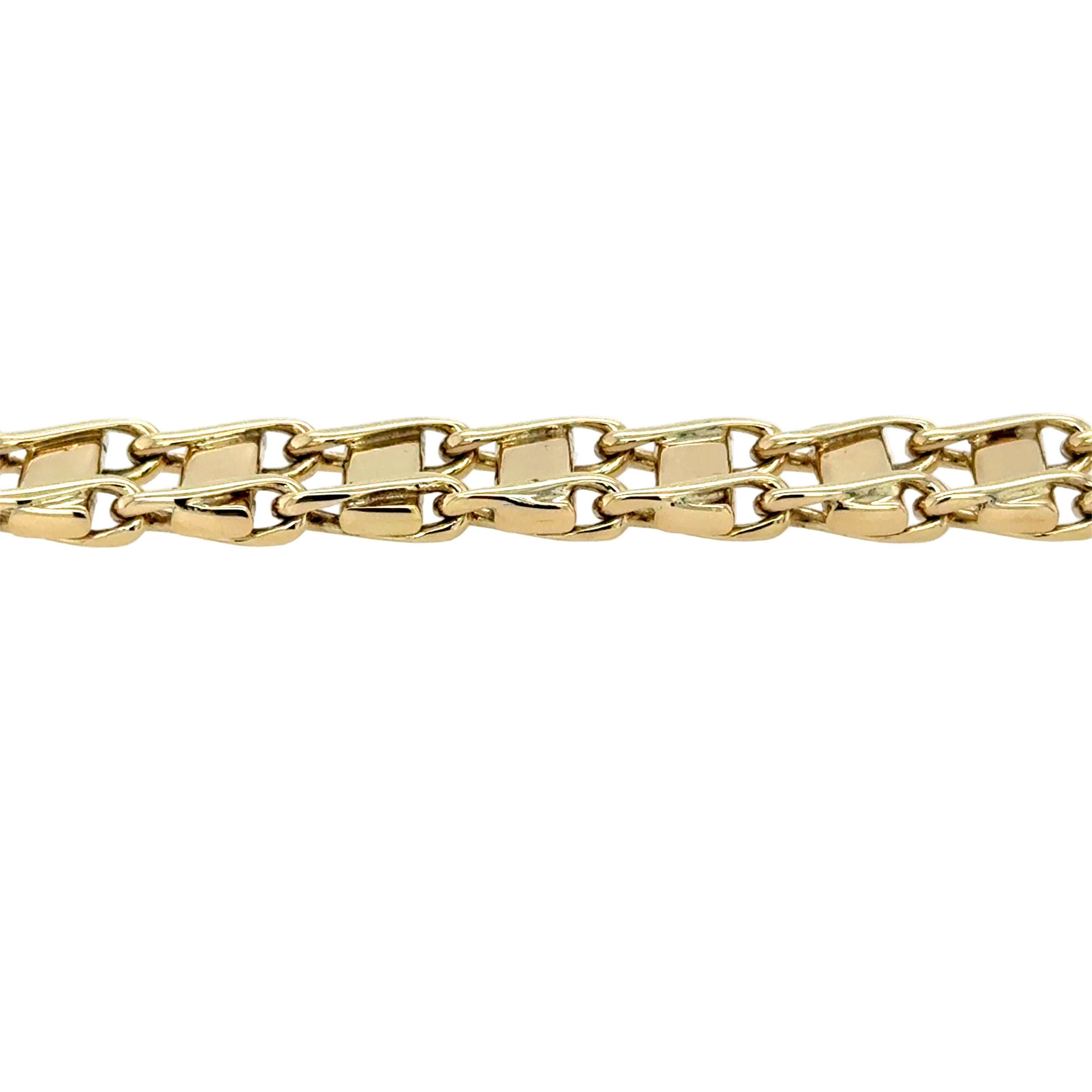 9ct Yellow Gold 8.5 Inch Ladder Bracelet - 23.82g