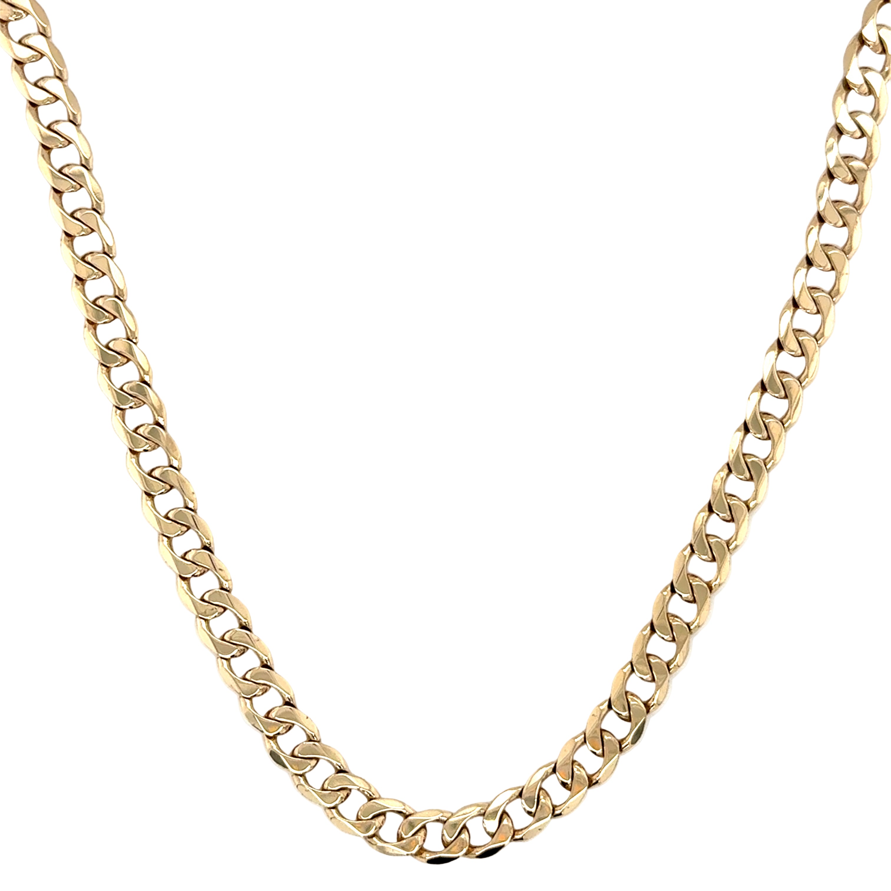 9ct Yellow Gold 24 Inch Curb Link Chain - 31.87g