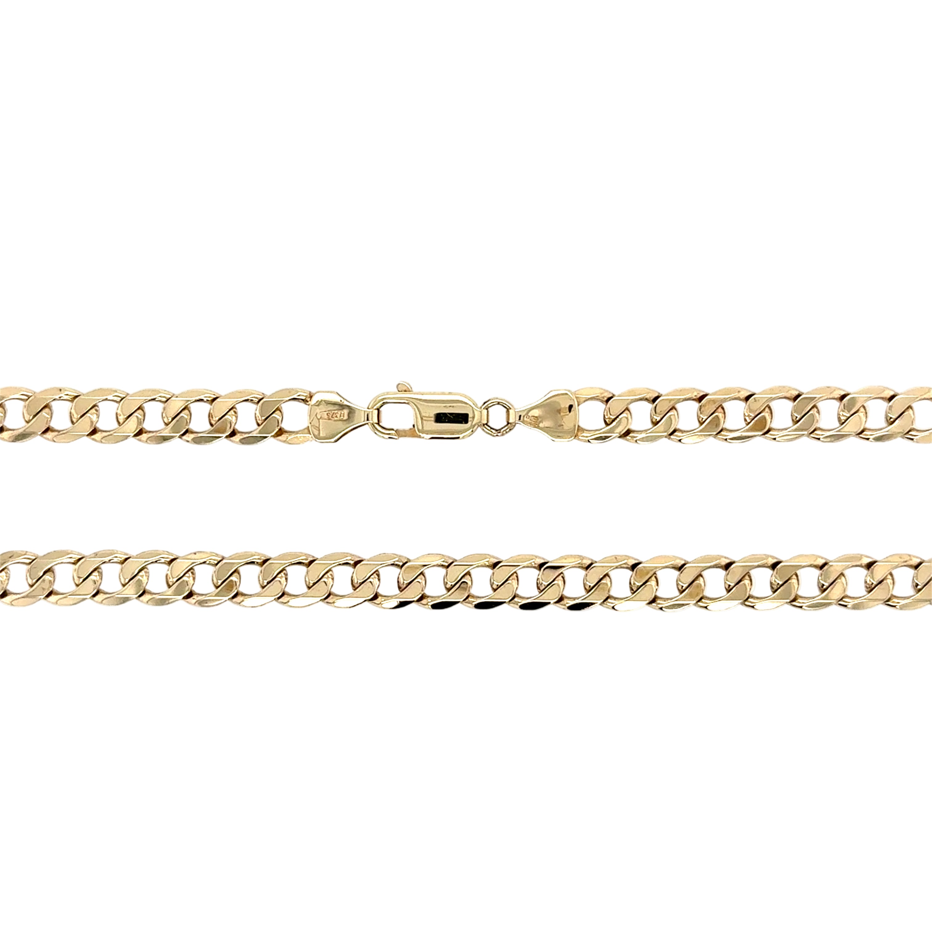 9ct Yellow Gold 24 Inch Curb Link Chain - 31.87g