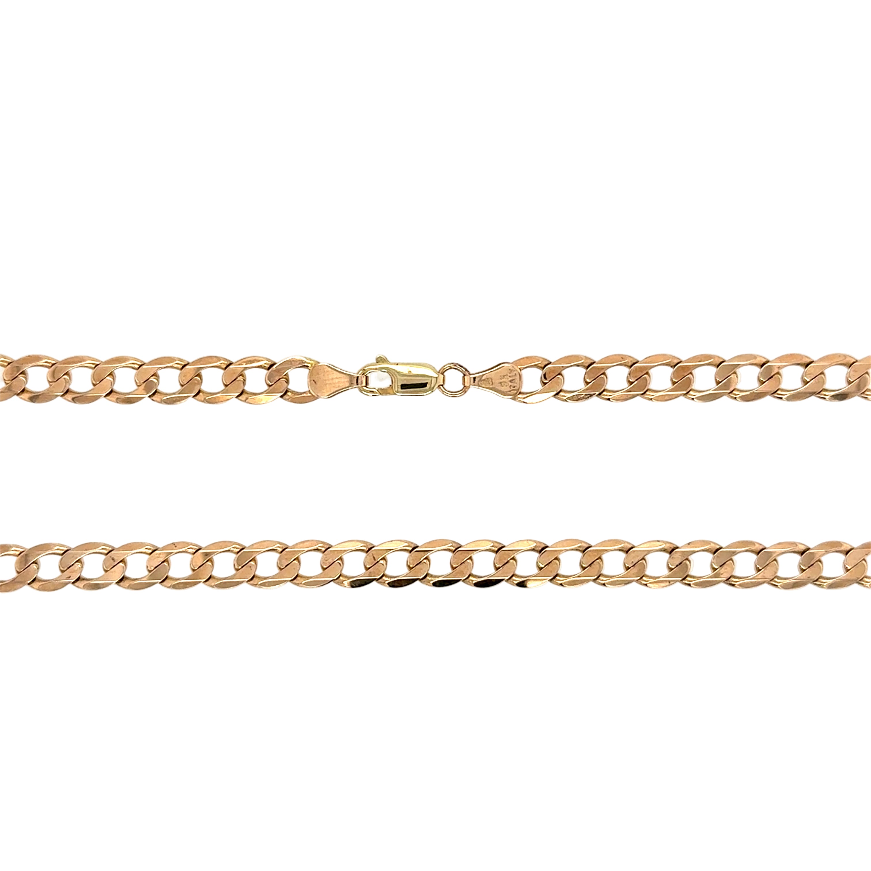 9ct Yellow Gold 22 Inch Curb Link Chain Necklace - 24.85g