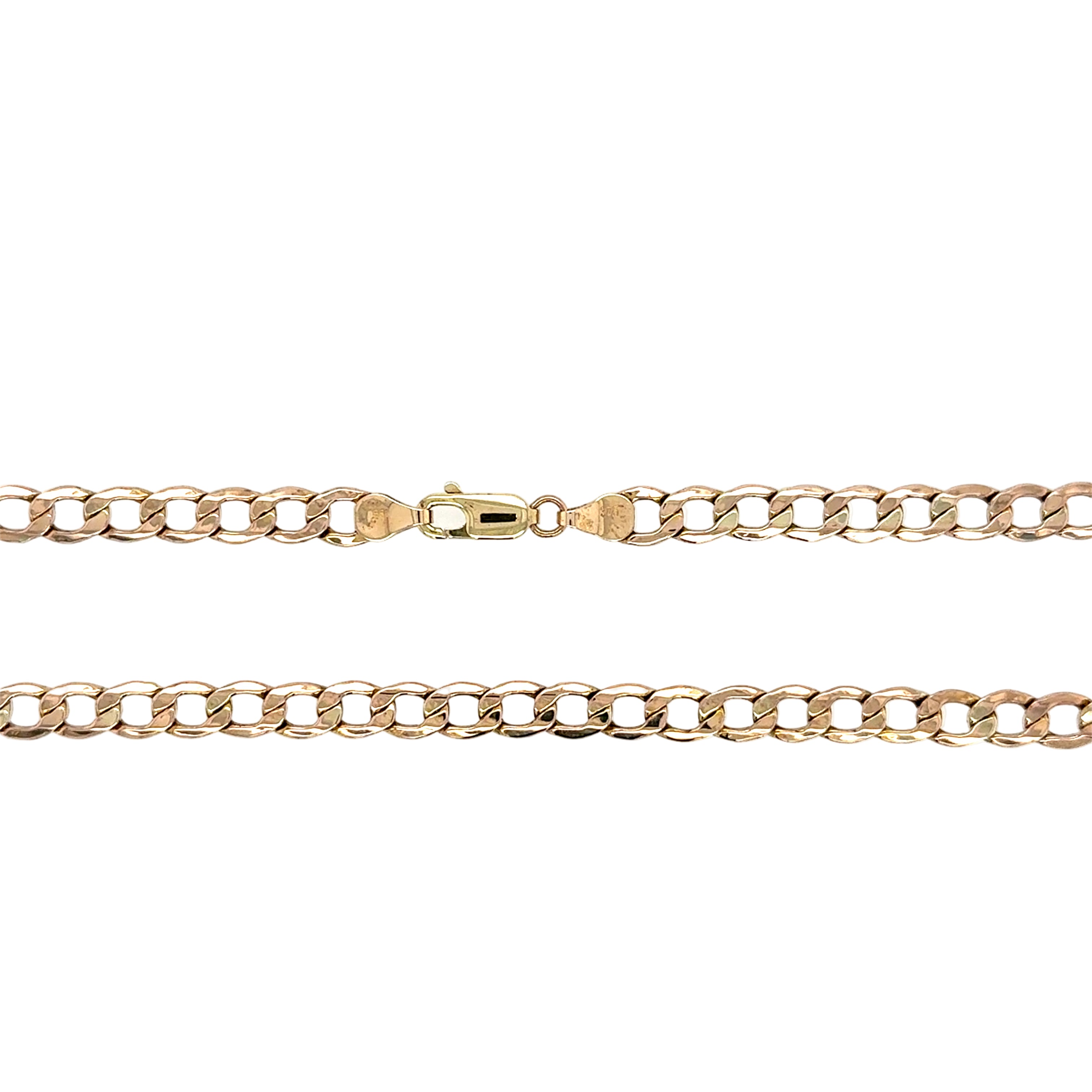 9ct Yellow Gold 18 Inch Hollow Curb Link Chain Necklace - 5.89g