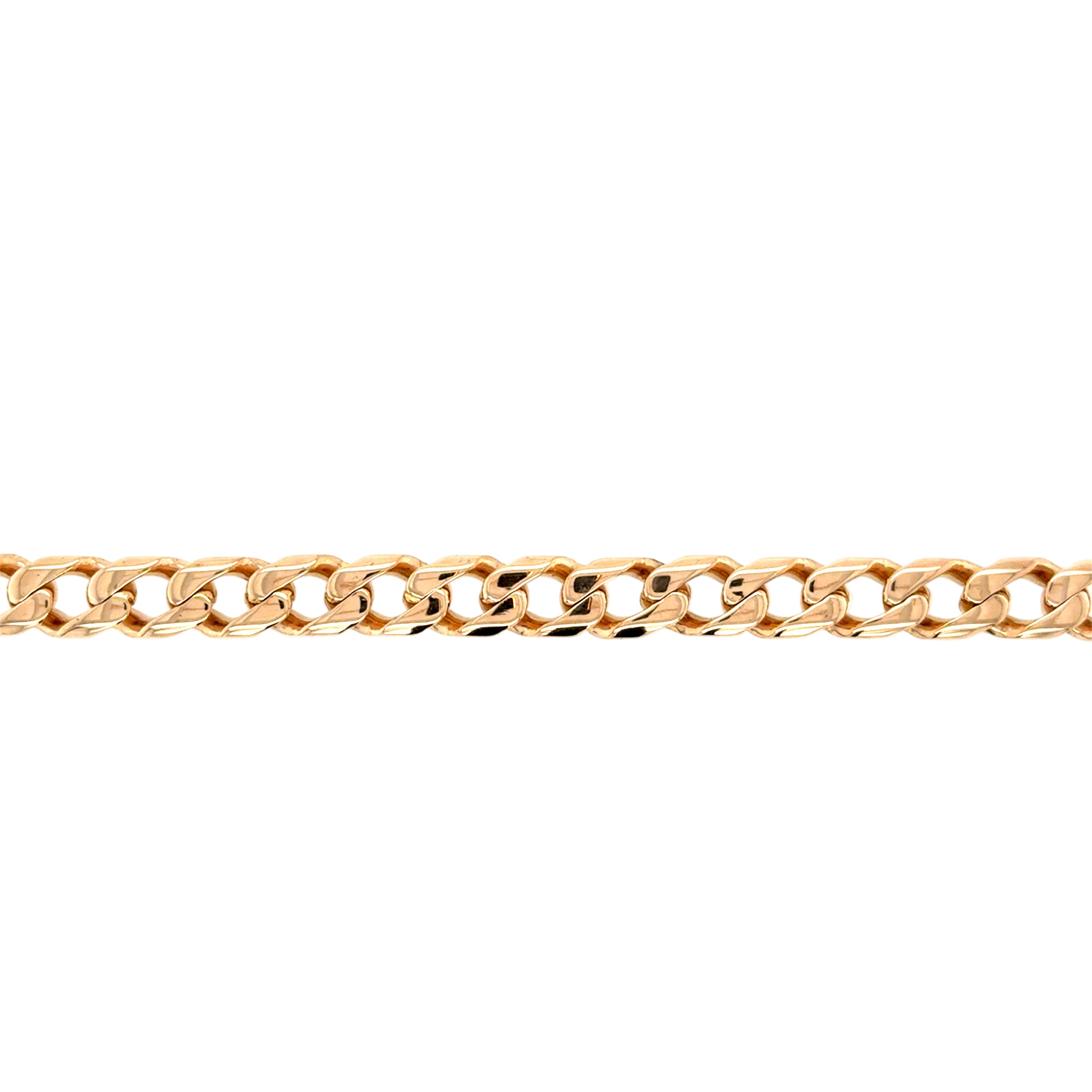 9ct Yellow Gold 8.75 Inch Curb Link Bracelet - 24.36g