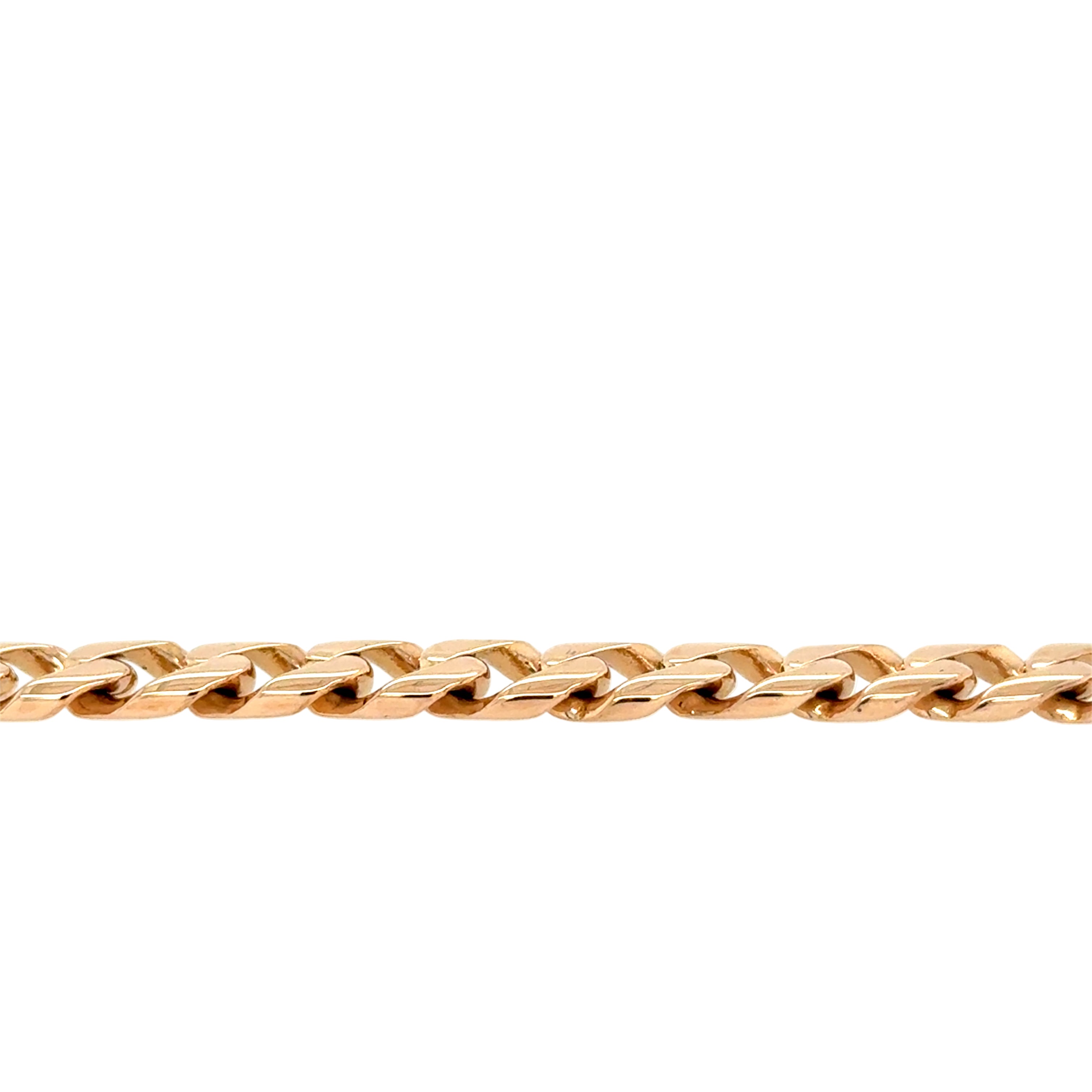 9ct Yellow Gold 8.75 Inch Curb Link Bracelet - 24.36g