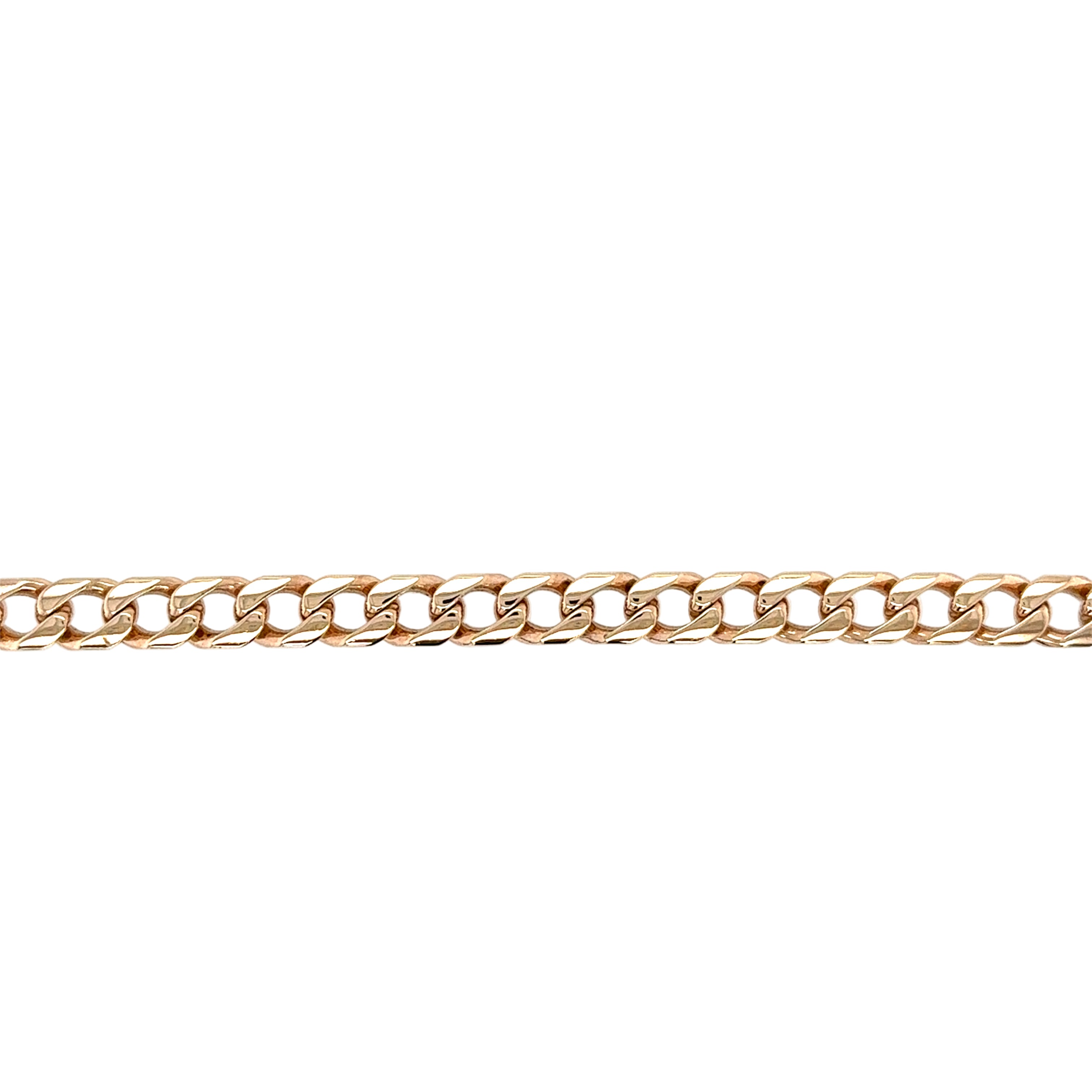 9ct Yellow Gold 8 Inch Cuban Curb Link Bracelet - 16.02g