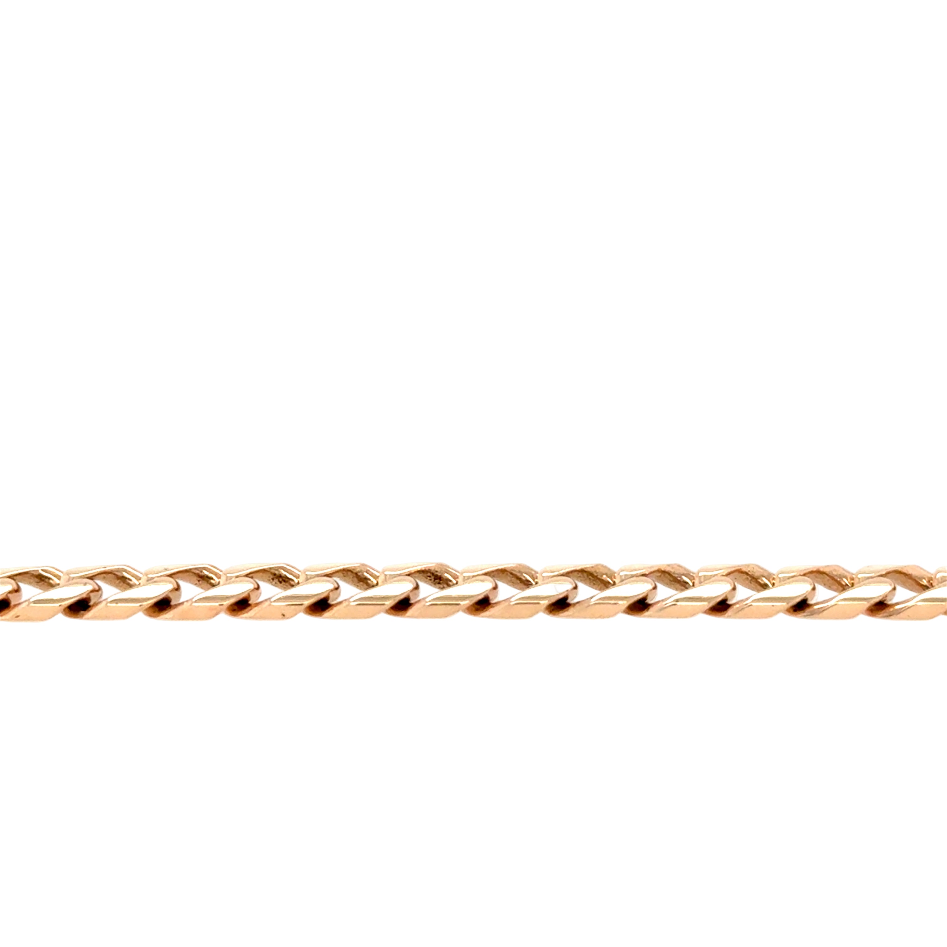 9ct Yellow Gold 8 Inch Cuban Curb Link Bracelet - 16.02g