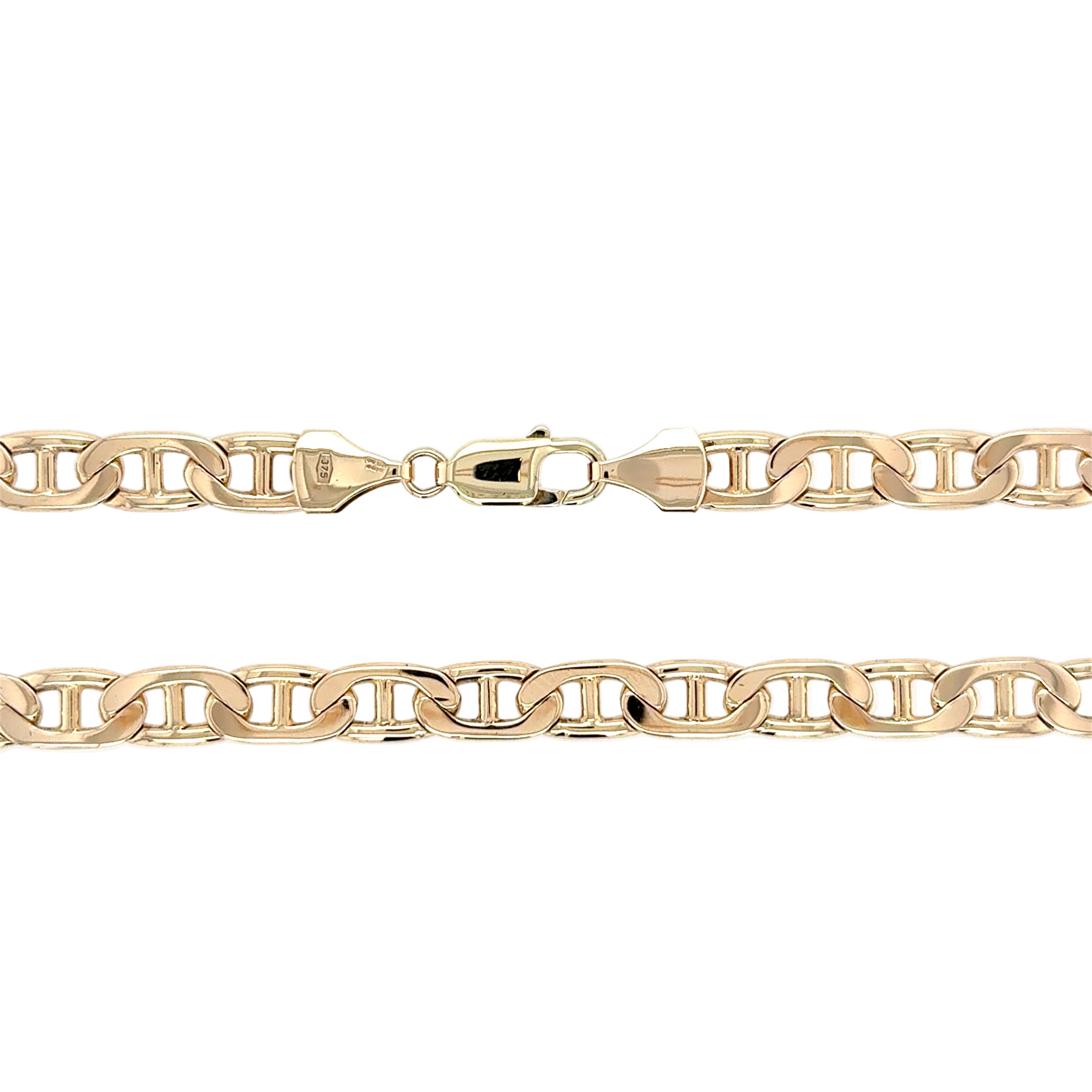 9ct Yellow Gold 20 Inch Flat Anchor Link Chain Necklace - 47.65g