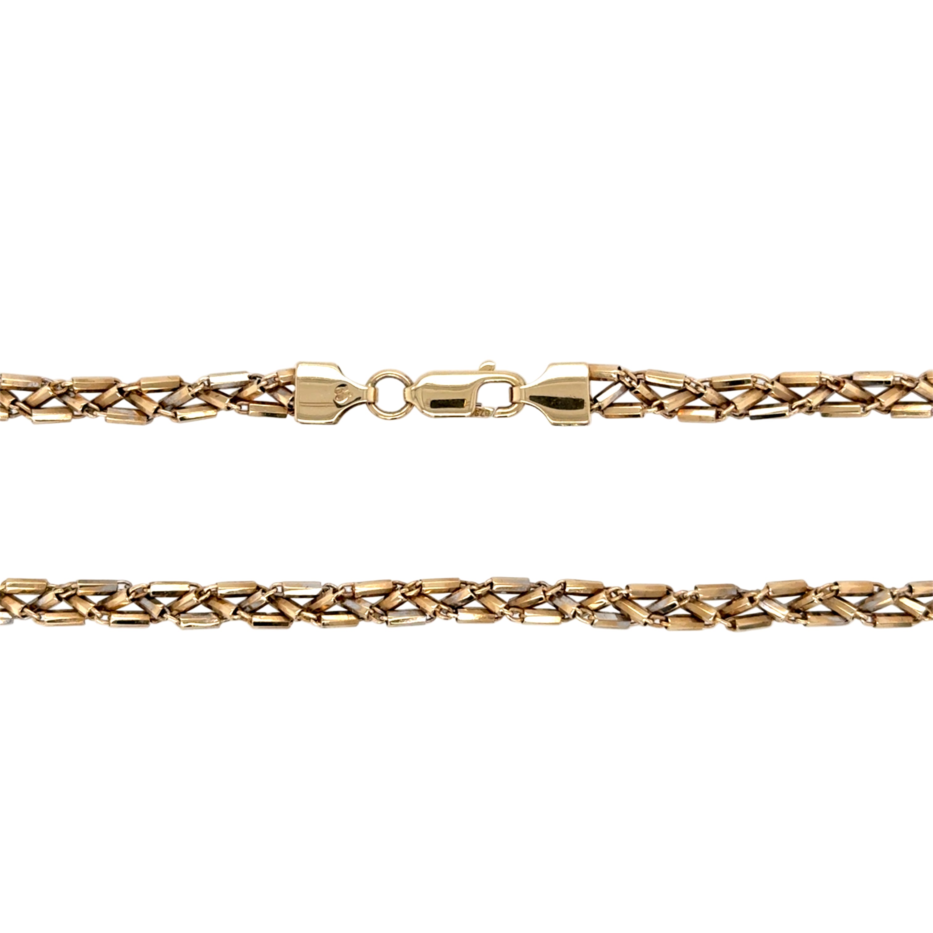 9ct Yellow Gold 17 Inch Plaited Fancy Necklace - 14.70g