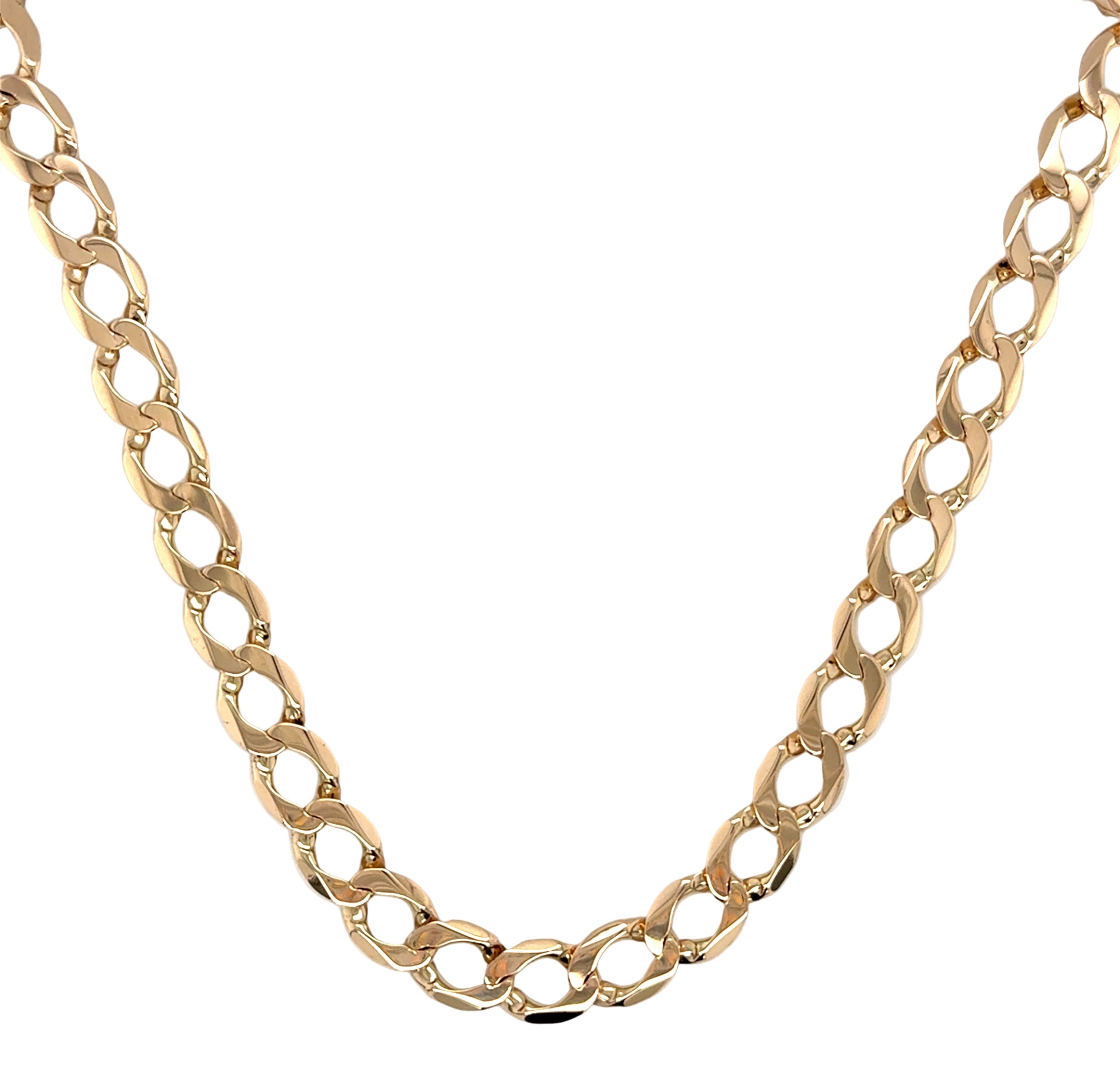 9ct Yellow Gold 23 Inch Curb Link Chain Necklace - 36.84g