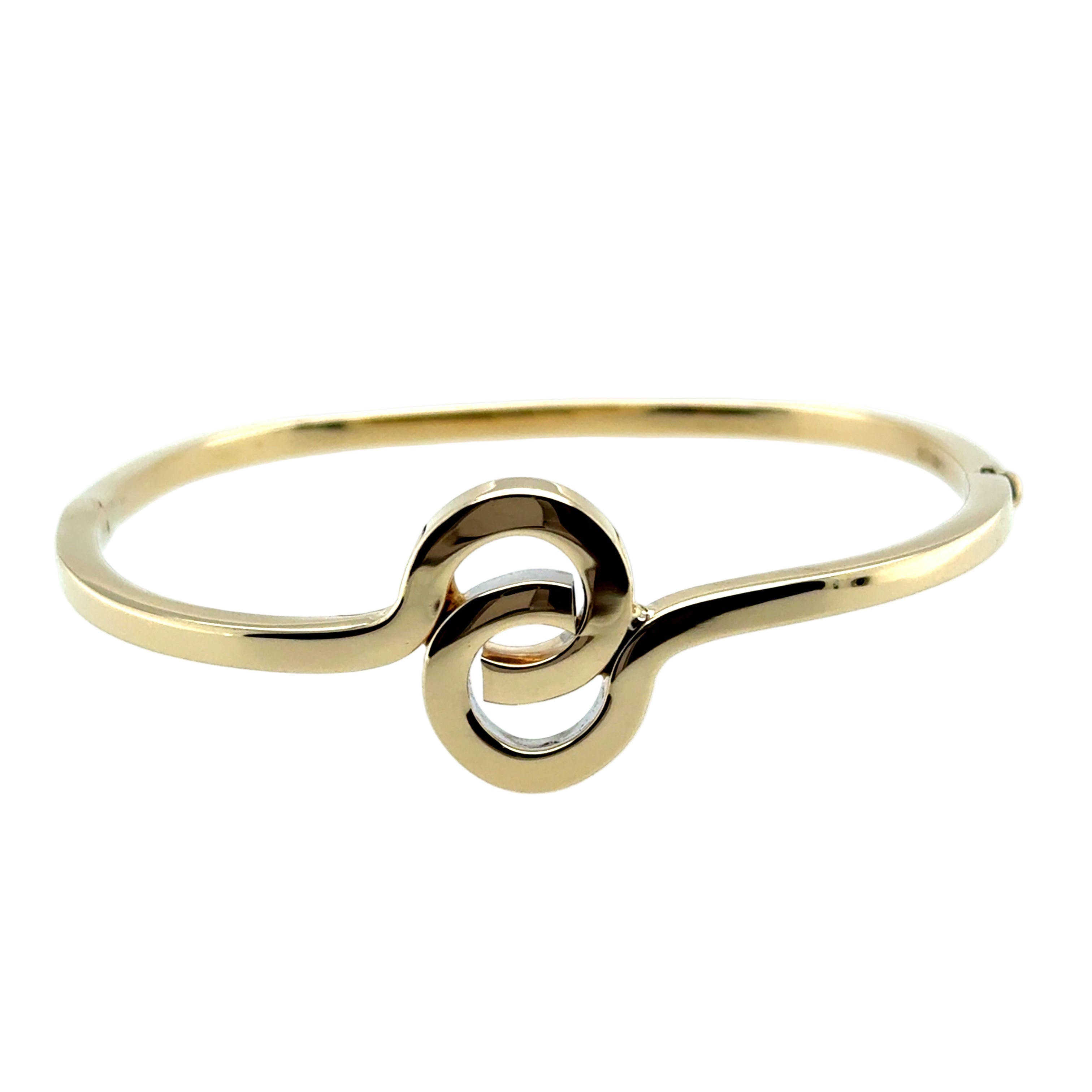 9ct Yellow Gold Hollow Bangle - 7.05g