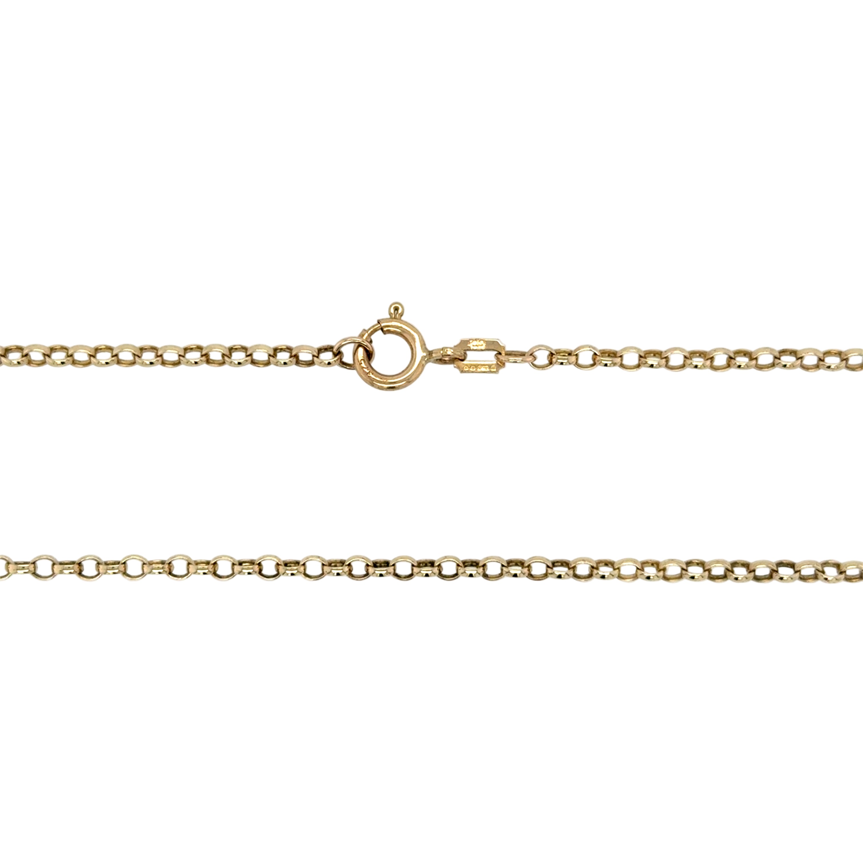 9ct Yellow Gold 24 Inch Oval Belcher Link Chain - 6.40g