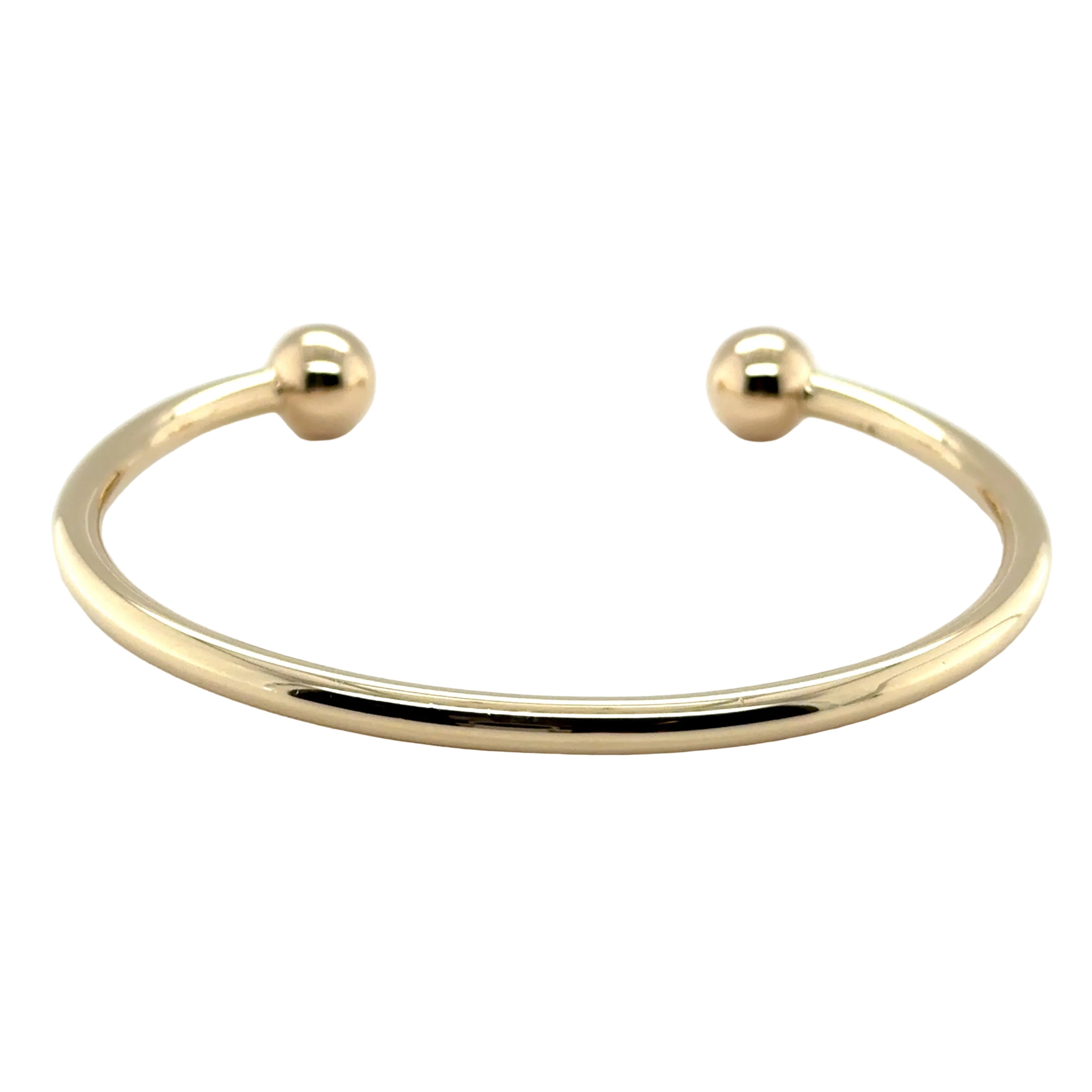 9ct Yellow Gold Solid Torque Bangle - 24.00g