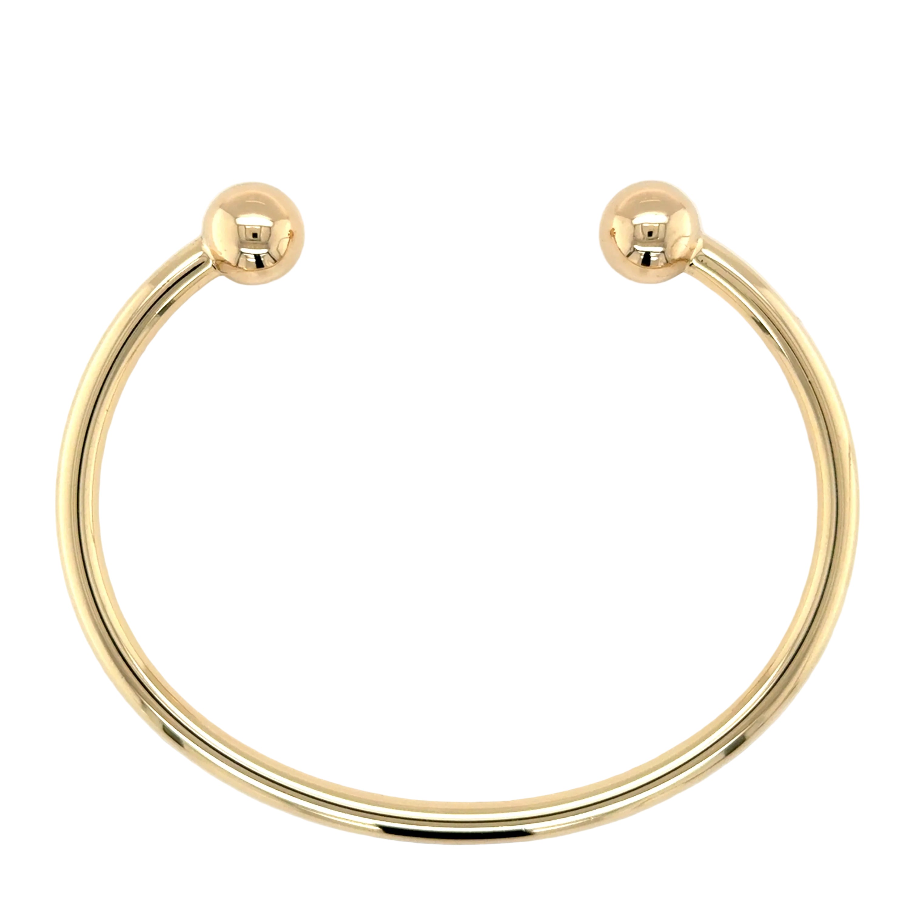 9ct Yellow Gold Solid Torque Bangle - 24.00g