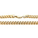 Gold chain bracelet on a white background