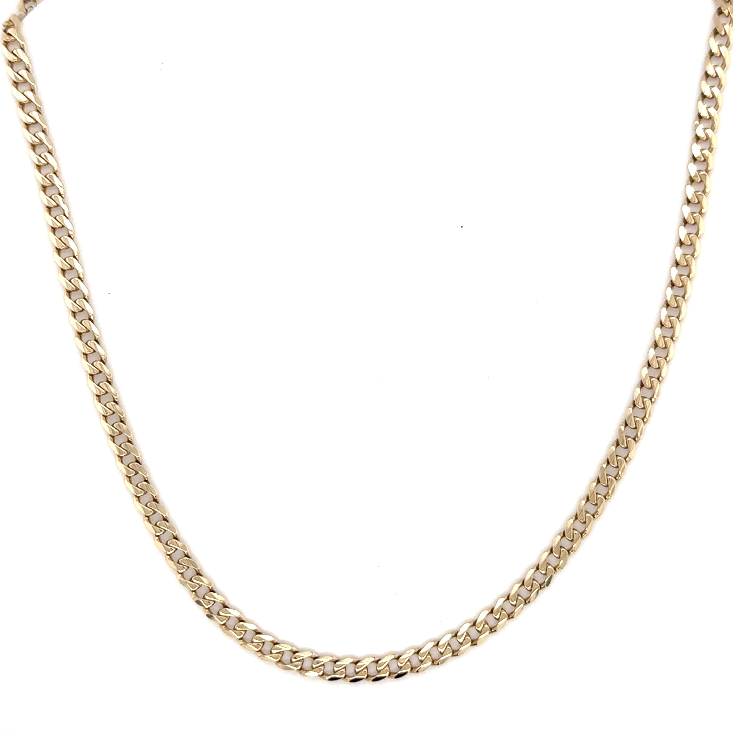 9ct Yellow Gold 22 Inch Curb Link Chain - 13.06g