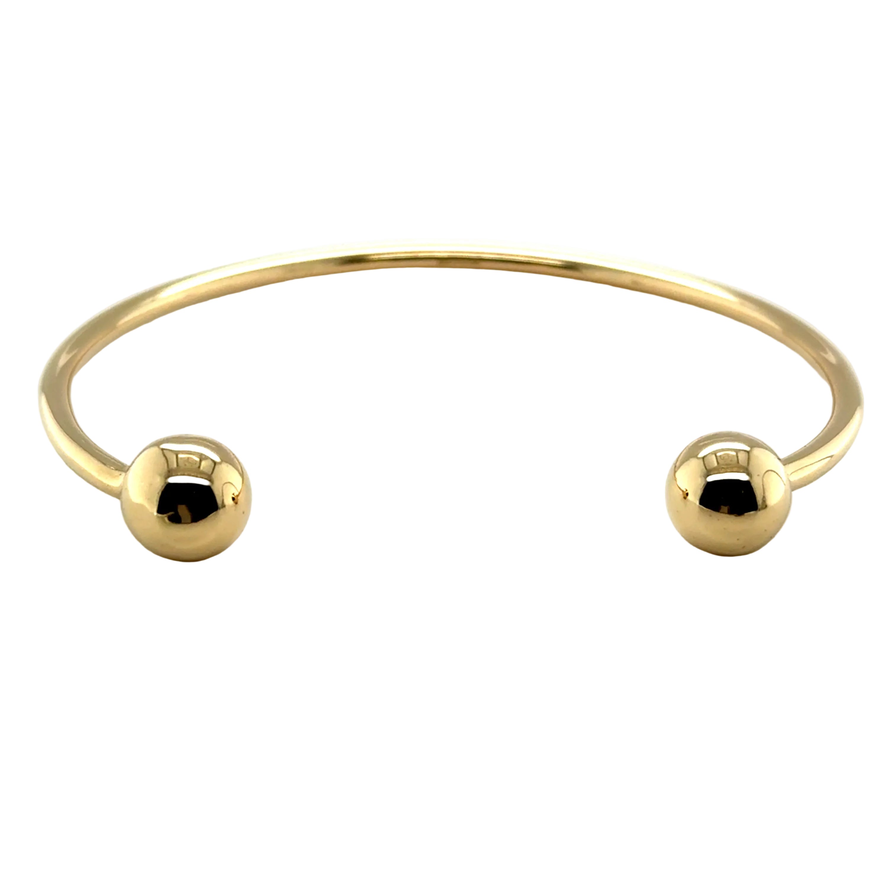 9ct Yellow Round Gold 8"/20cm Torque Bangle - 18.75g