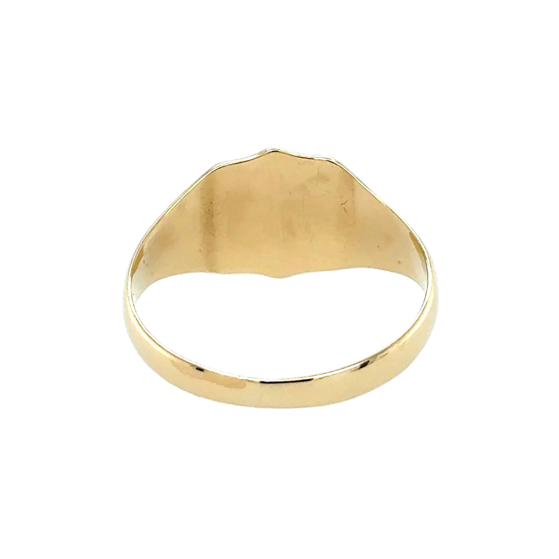 9ct Yellow Gold Shield Signet Ring Birmingham 1993