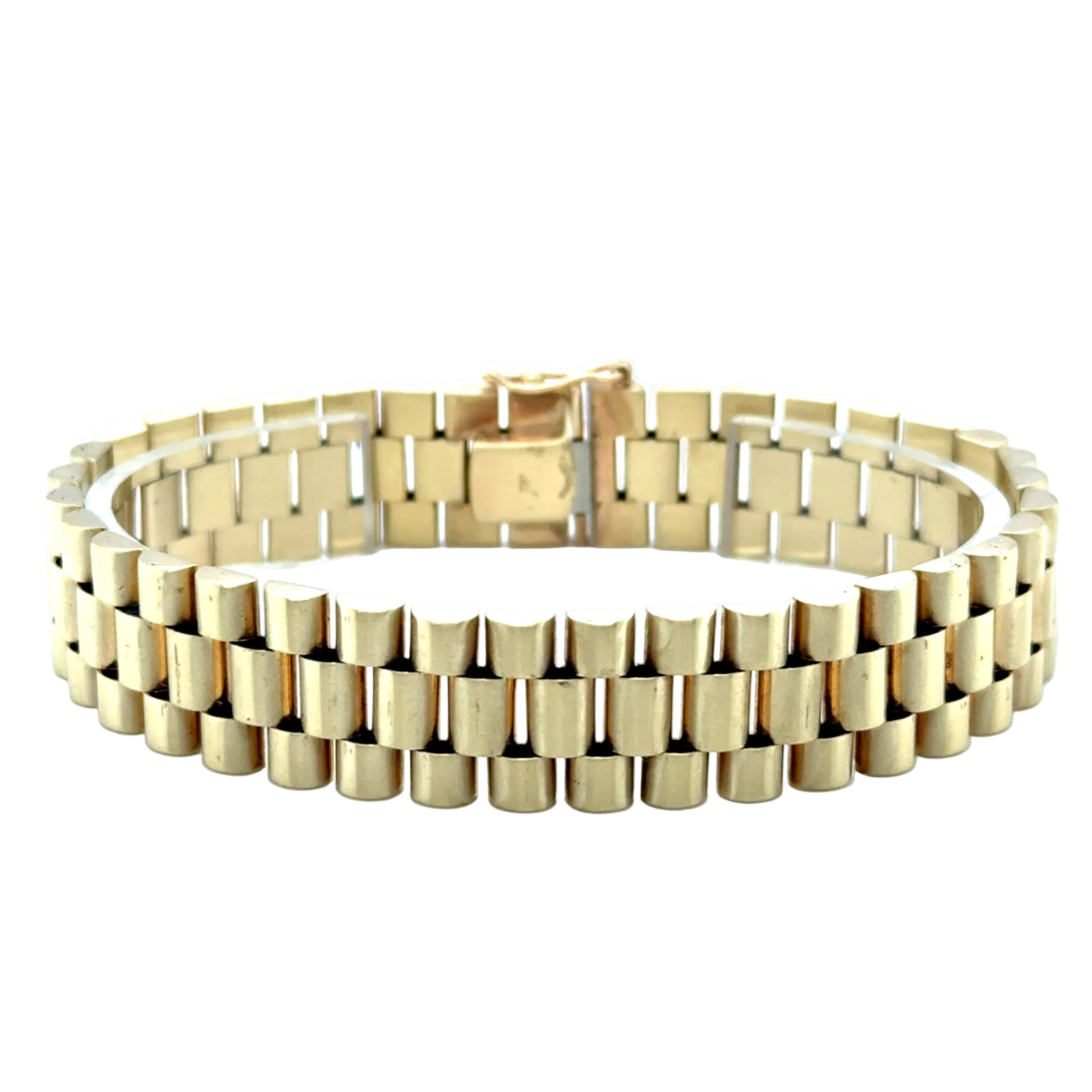 9ct Yellow Gold 8.5"/21.25cm Presidential Style Bracelet - 47.00g