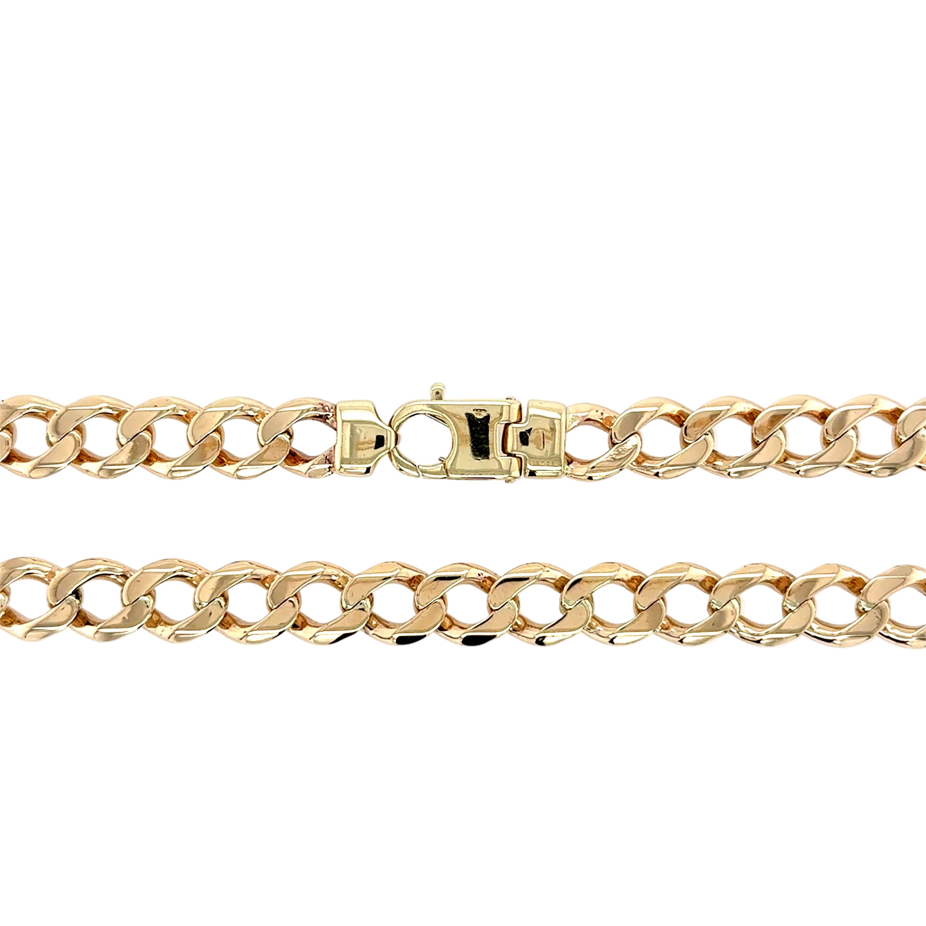9ct Yellow Gold 24"/60cm Heavy Curb Chain Necklace - 91.15g