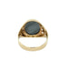 9ct Yellow Gold Oval Hematite Centurion Head Signet Ring London 1988