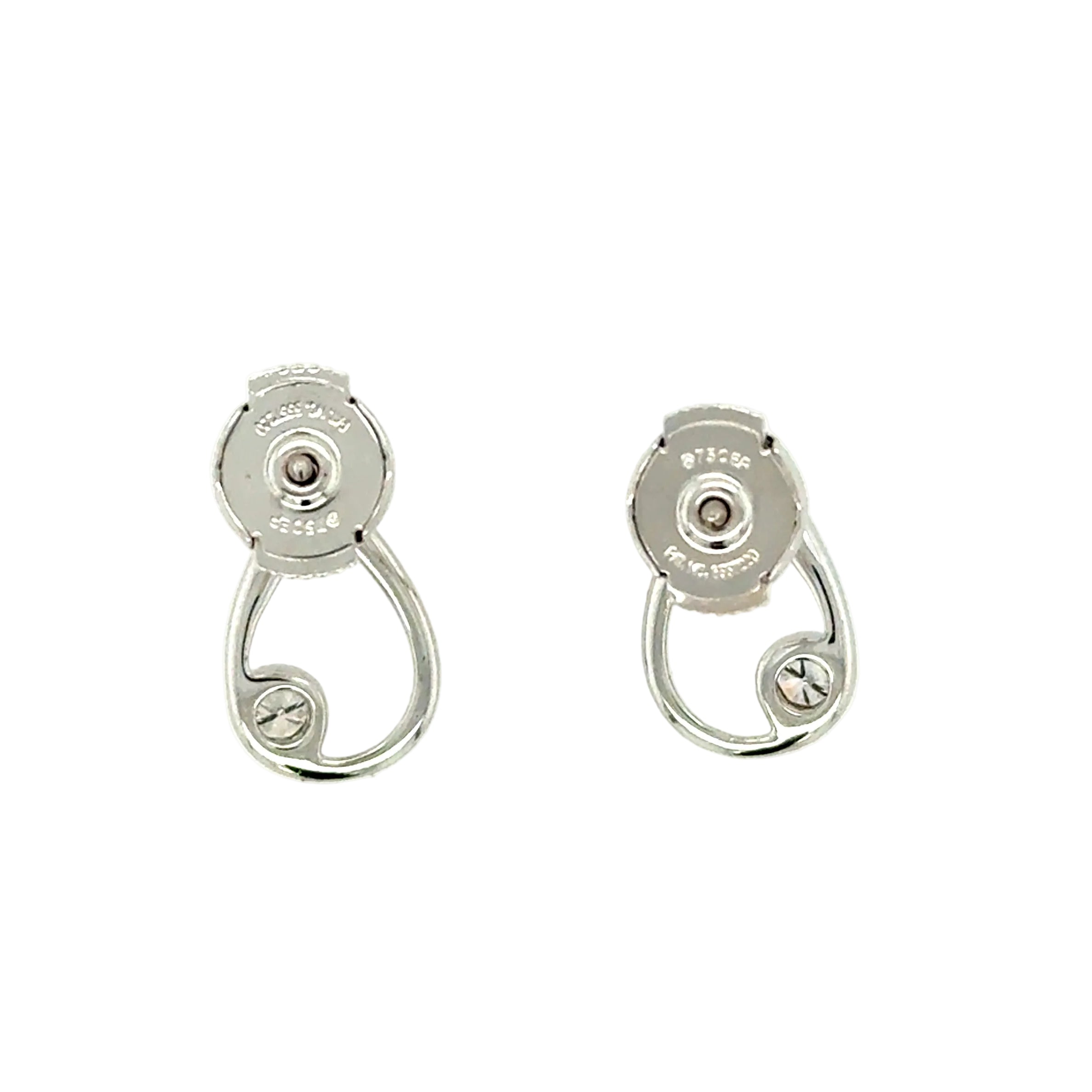 18ct White Gold 0.30ct Diamond Teardrop Shaped Stud Earrings