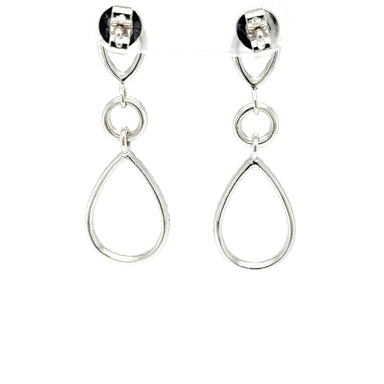 18ct White Gold 1.00ct Diamond Chandelier Drop Earrings