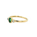 Emerald & Diamond Three Stone Ring 18ct Yellow Gold London 1994