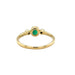 Emerald & Diamond Three Stone Ring 18ct Yellow Gold London 1994